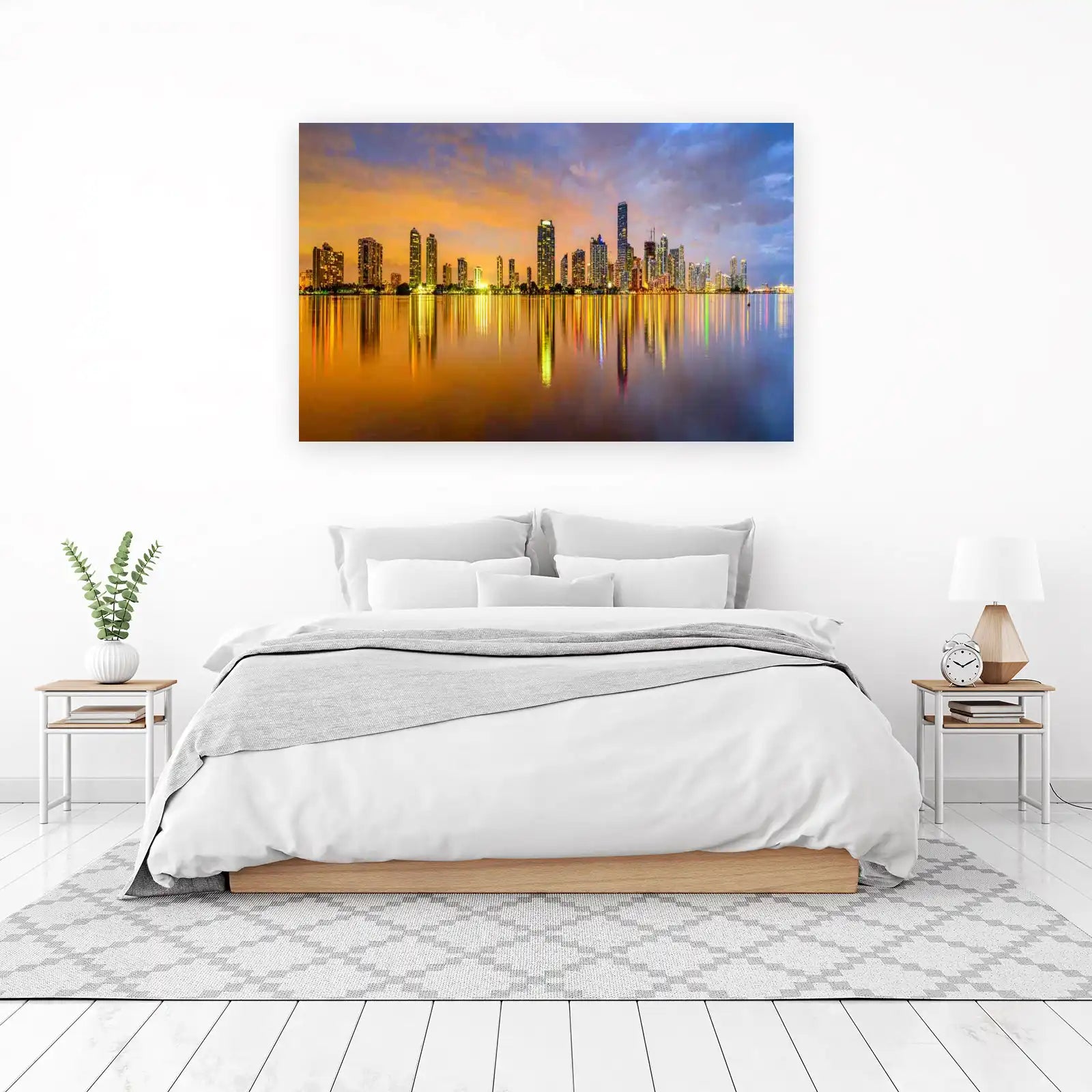 Vibrant Cityscape Skyline Wall Art