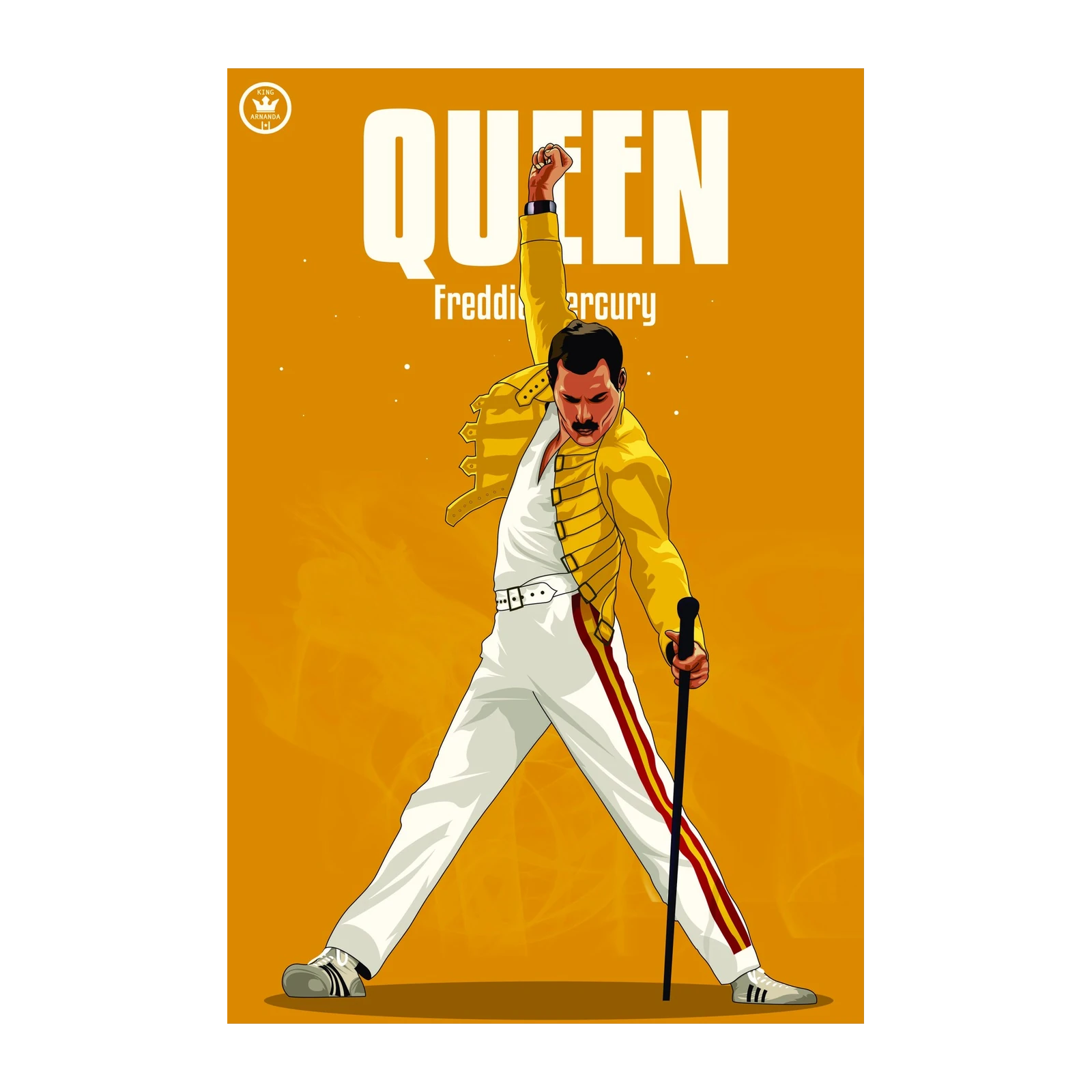 Iconic Freddie Mercury 'Queen' Wall Art