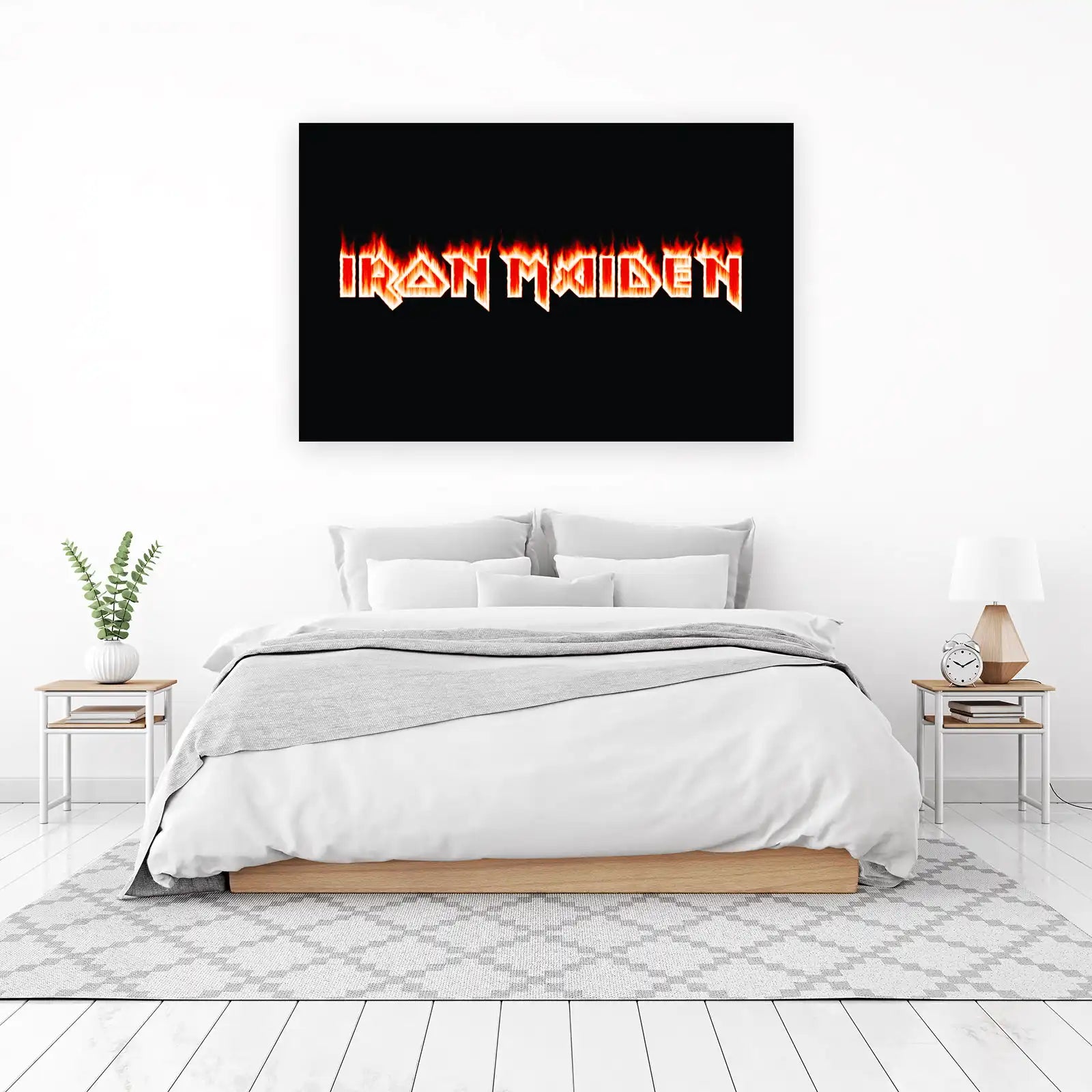 Iron Maiden Fire Logo Wall Art