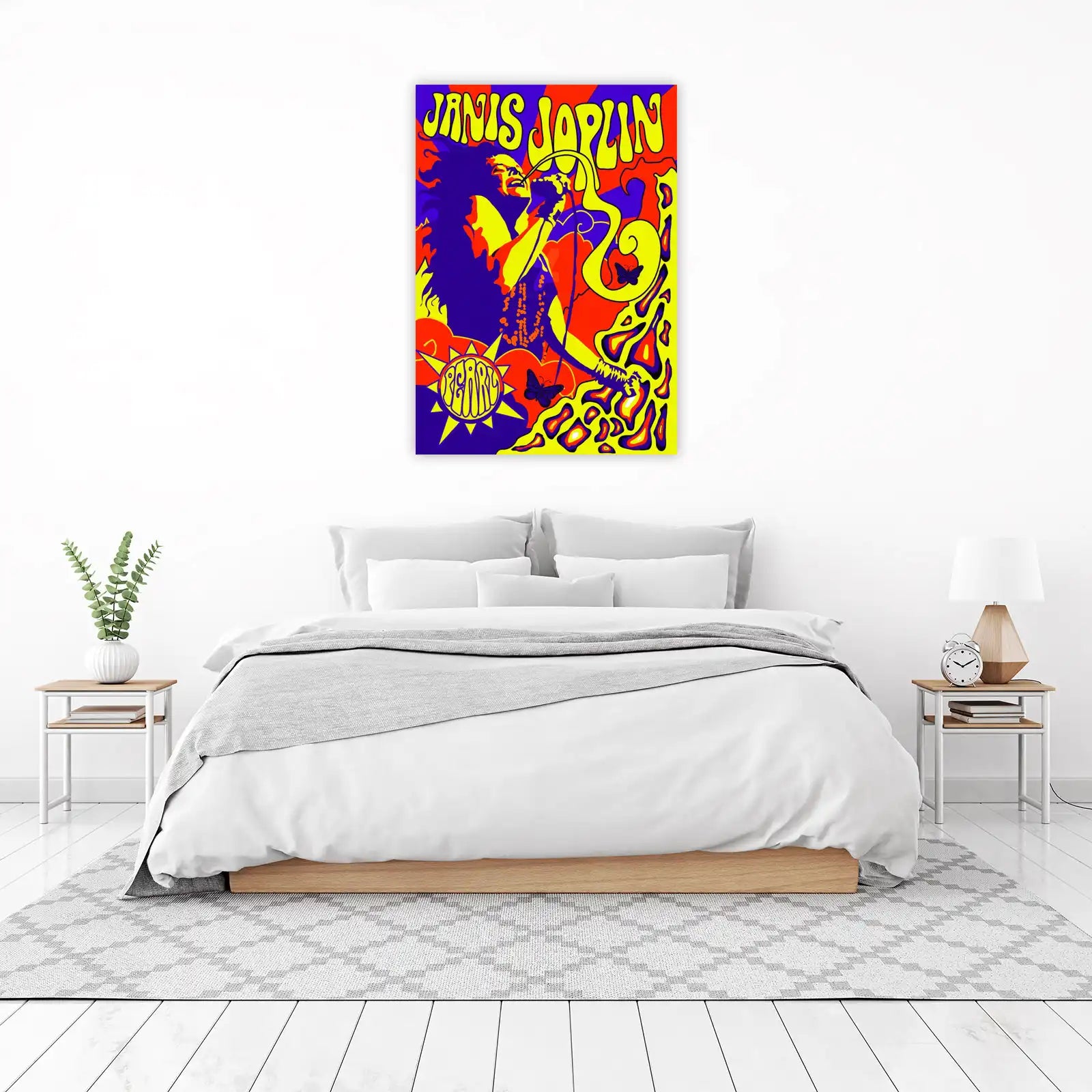 Janis Joplin Psychedelic Rock Art Wall Art