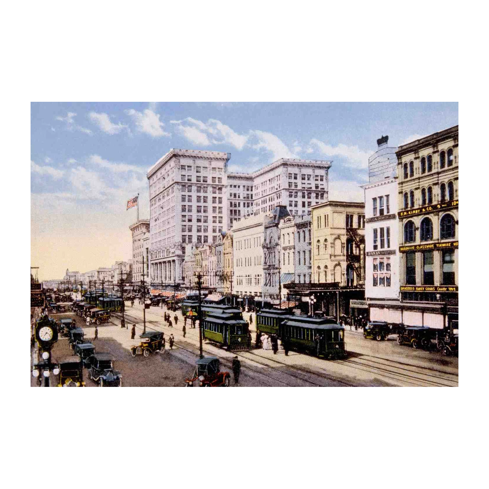 Vintage Street Scene Wall Art - Retro Cityscape Art