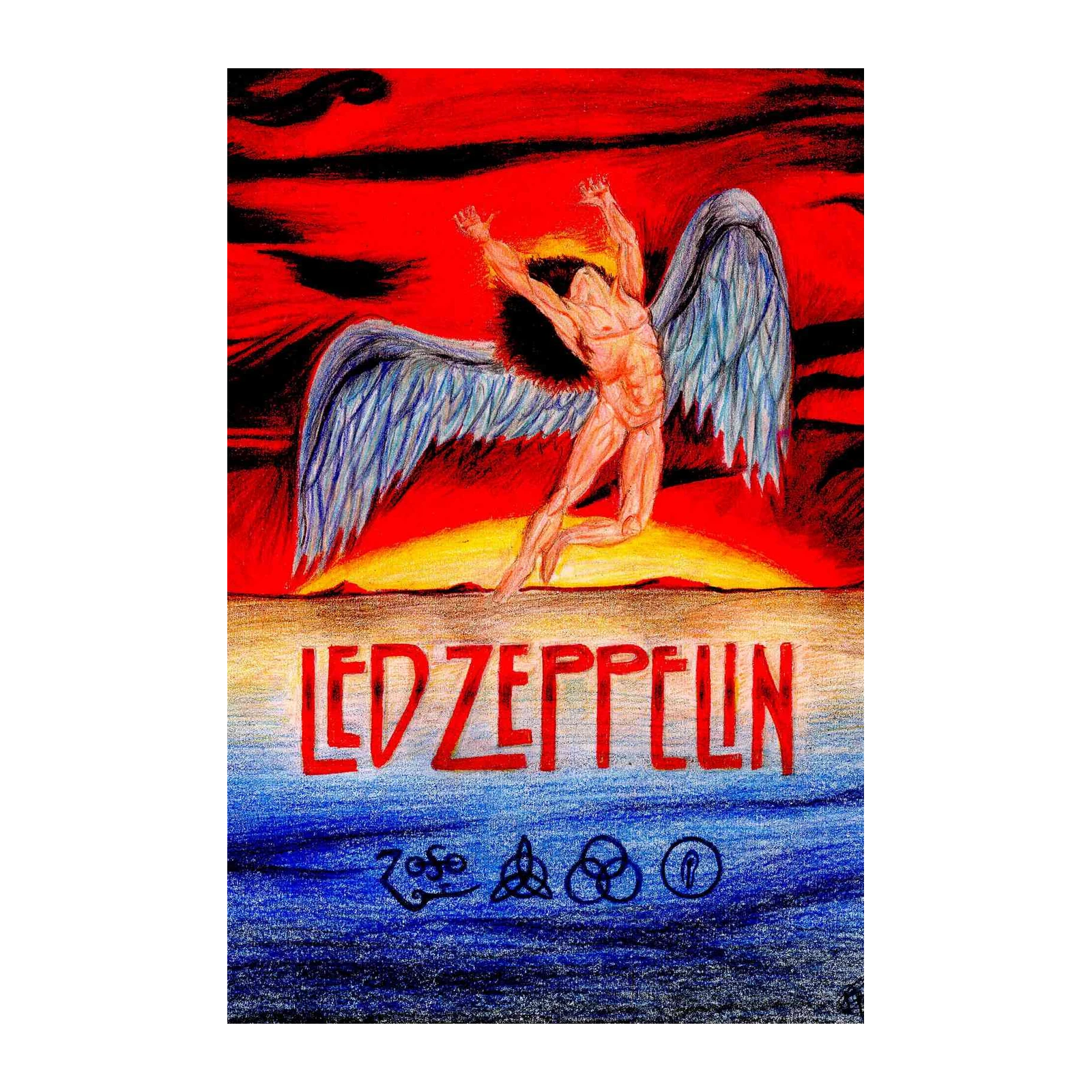 Icarus Landing LED Zeppelin Wall Art