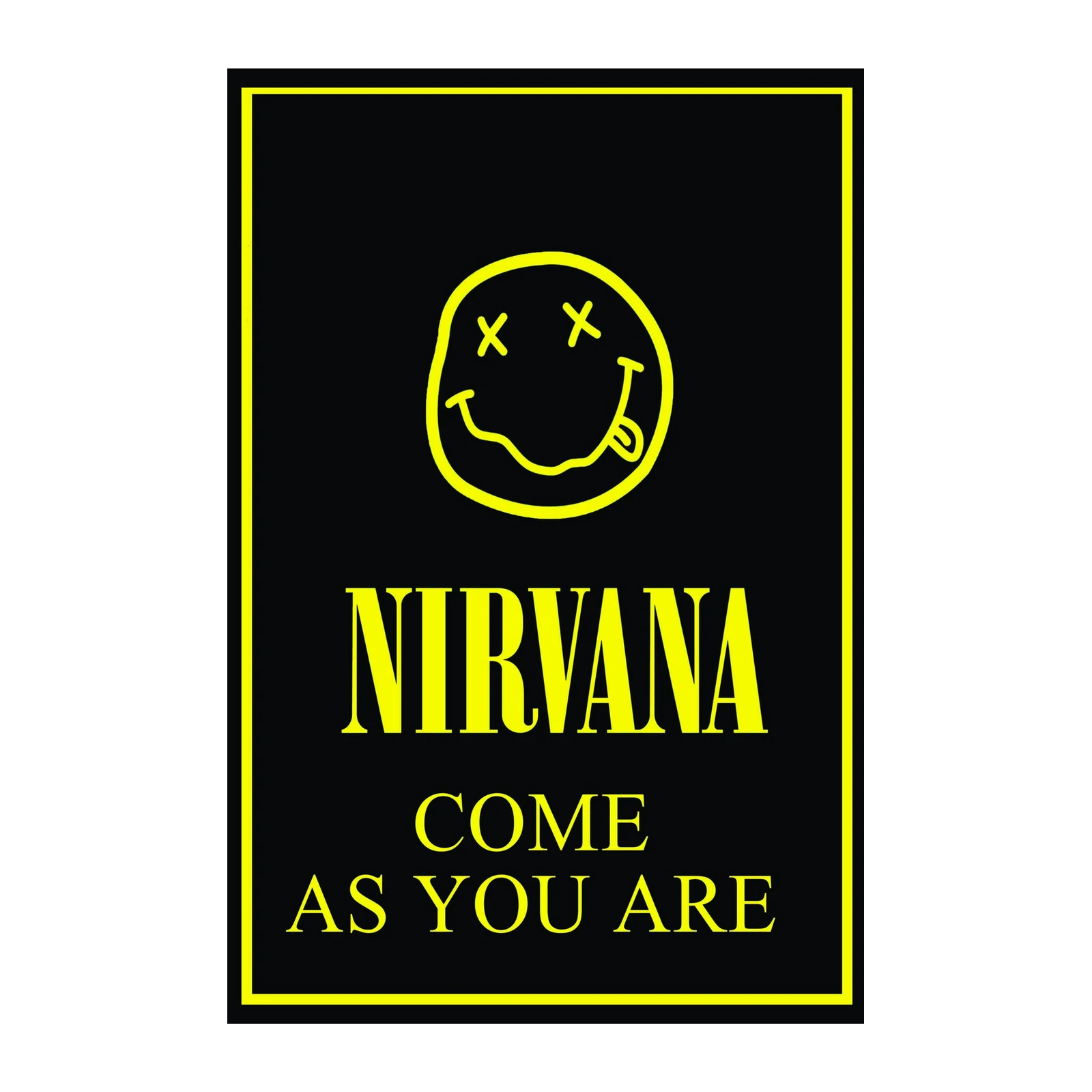 Nirvana "Come As You Are" Smiley Face Wall Art