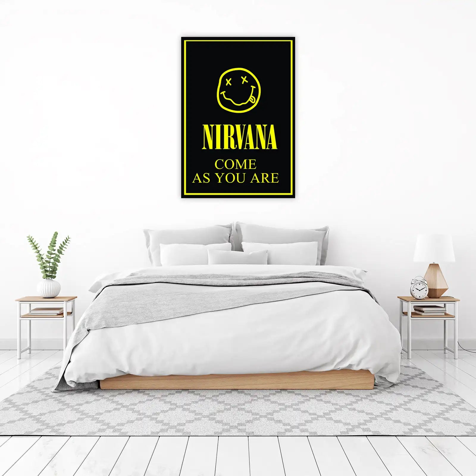 Nirvana "Come As You Are" Smiley Face Wall Art