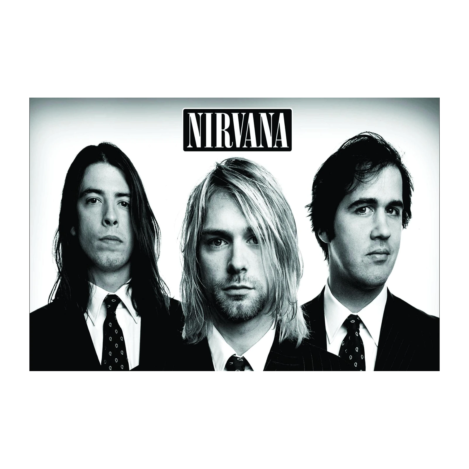 Iconic Nirvana Band Portrait Wall Art