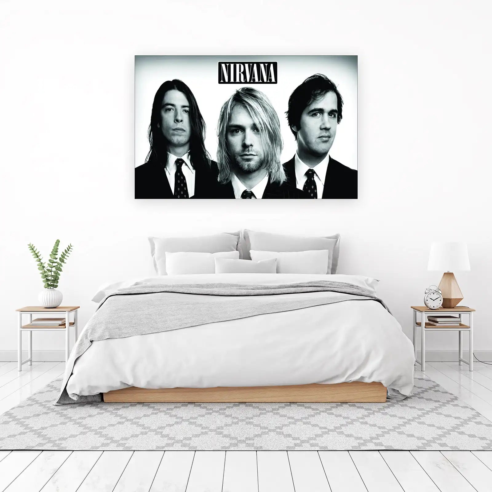 Iconic Nirvana Band Portrait Wall Art