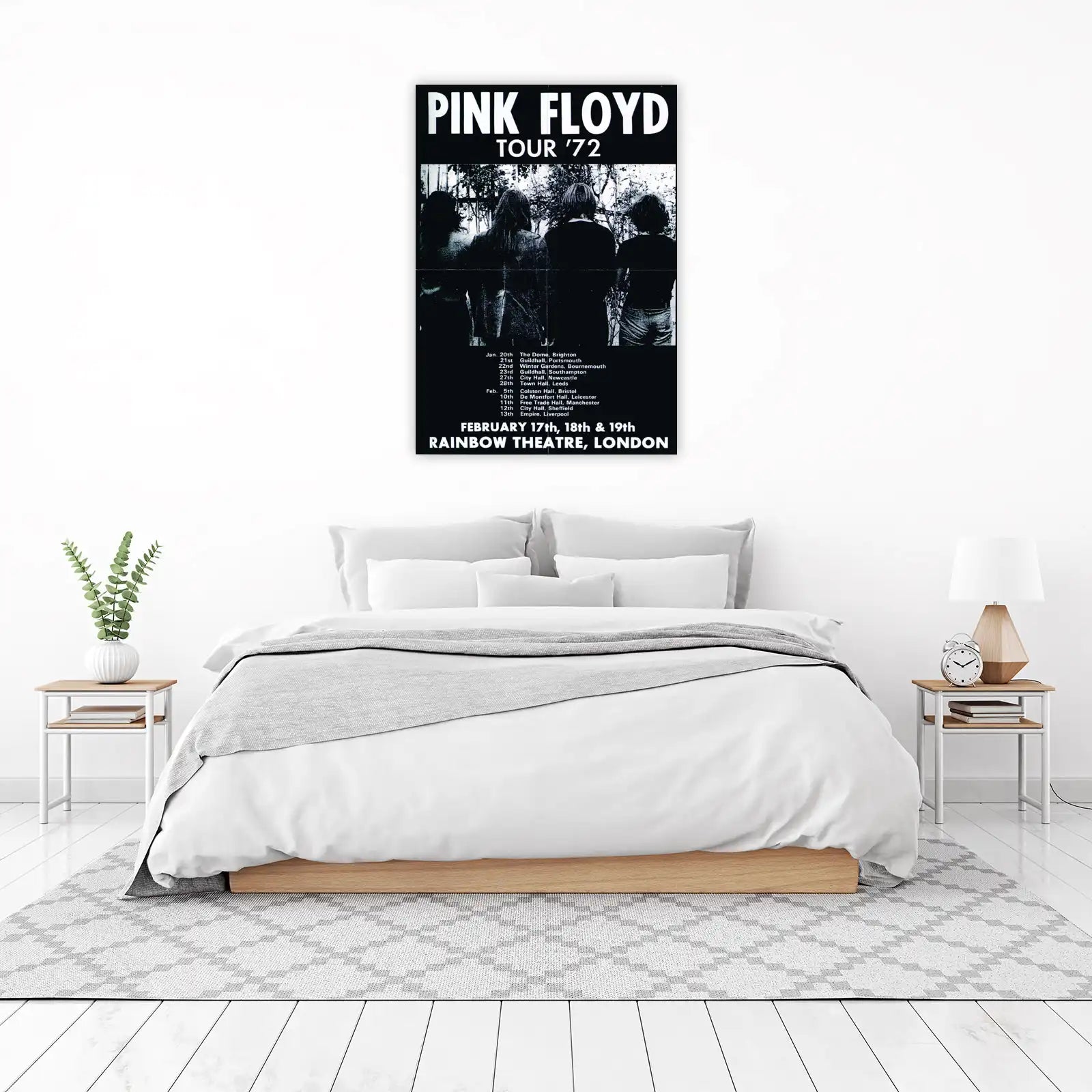 Iconic Pink Floyd '72 Tour Band Wall Art