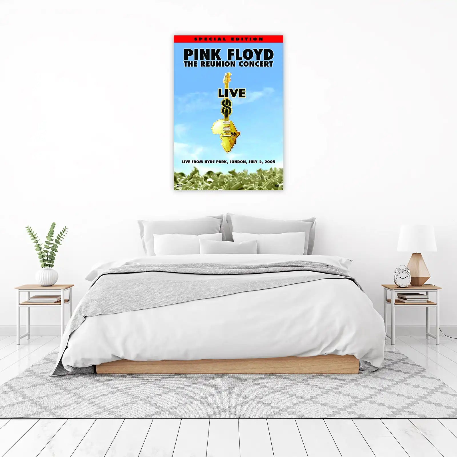 Pink Floyd Reunion Concert Africa Guitar Wall Art