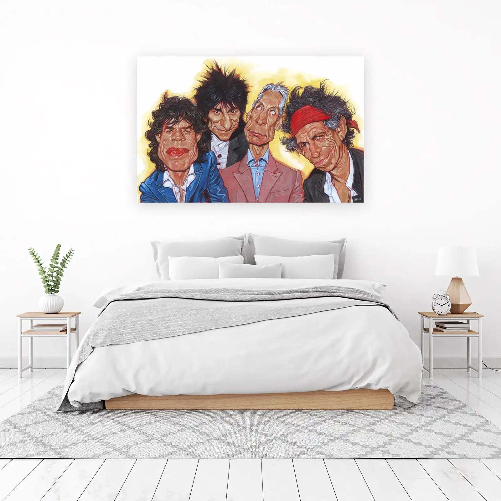 Rolling Stones Caricature Rock Legends Wall Art
