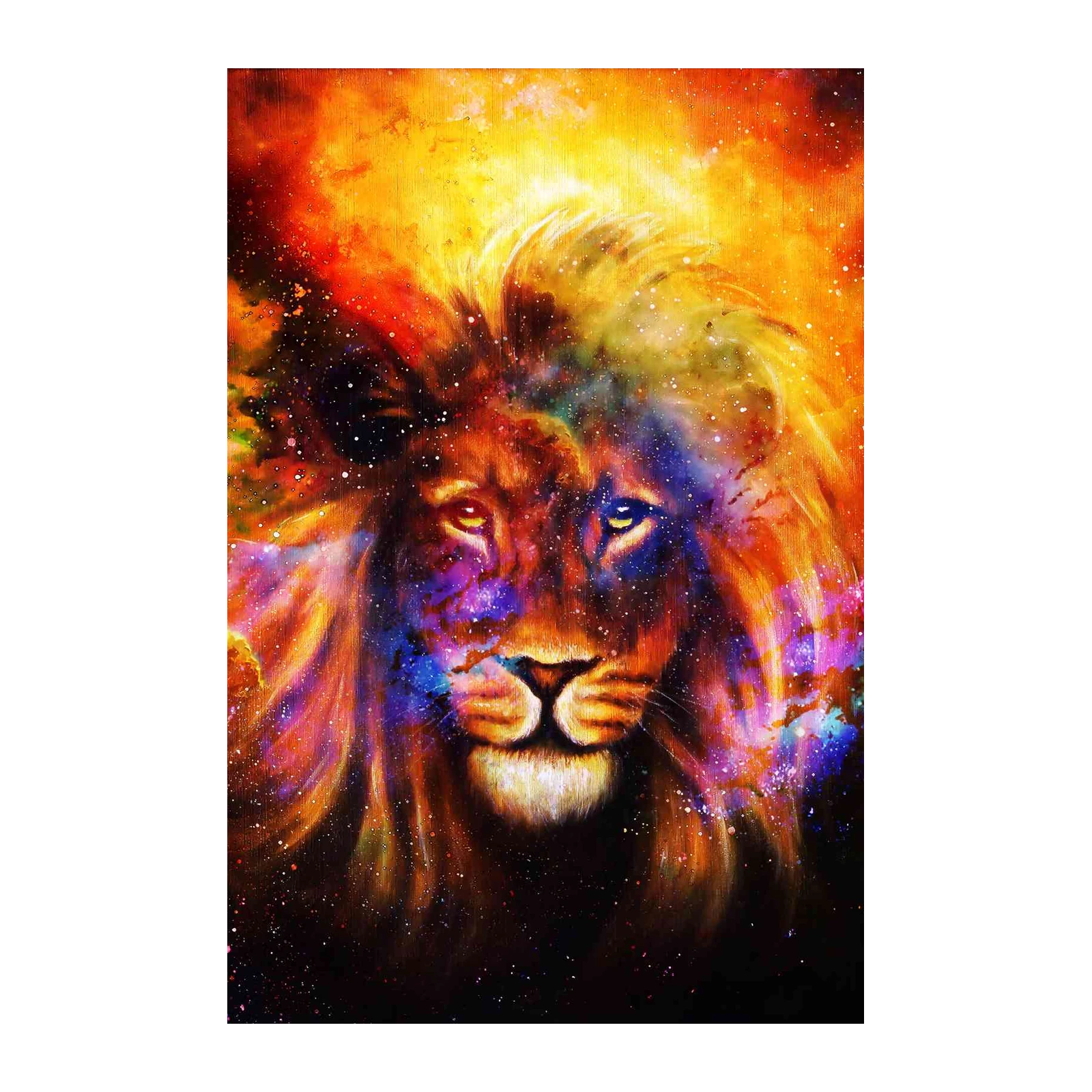 Cosmic Lion Nebula Art Wall Art