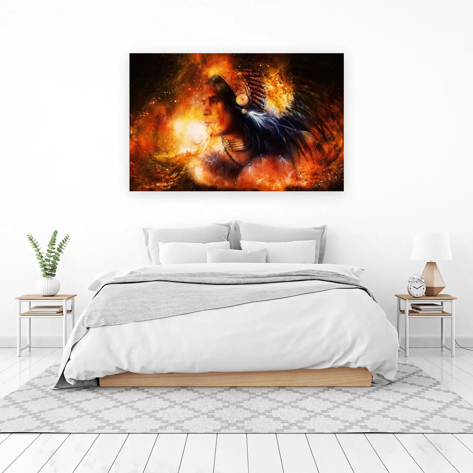Native American Spirit Cosmic Glow Wall Art