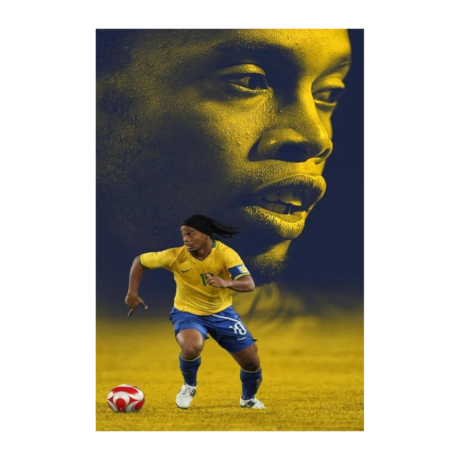 Ronaldinho Iconic Dribble Soccer Wall Art