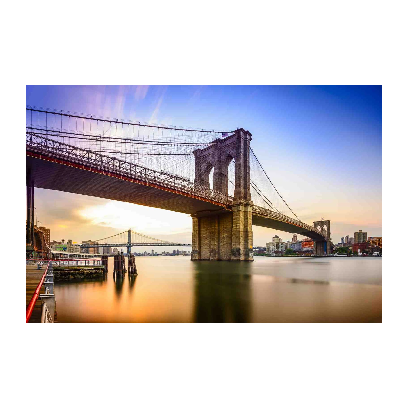 Iconic Brooklyn Bridge Sunset Wall Art