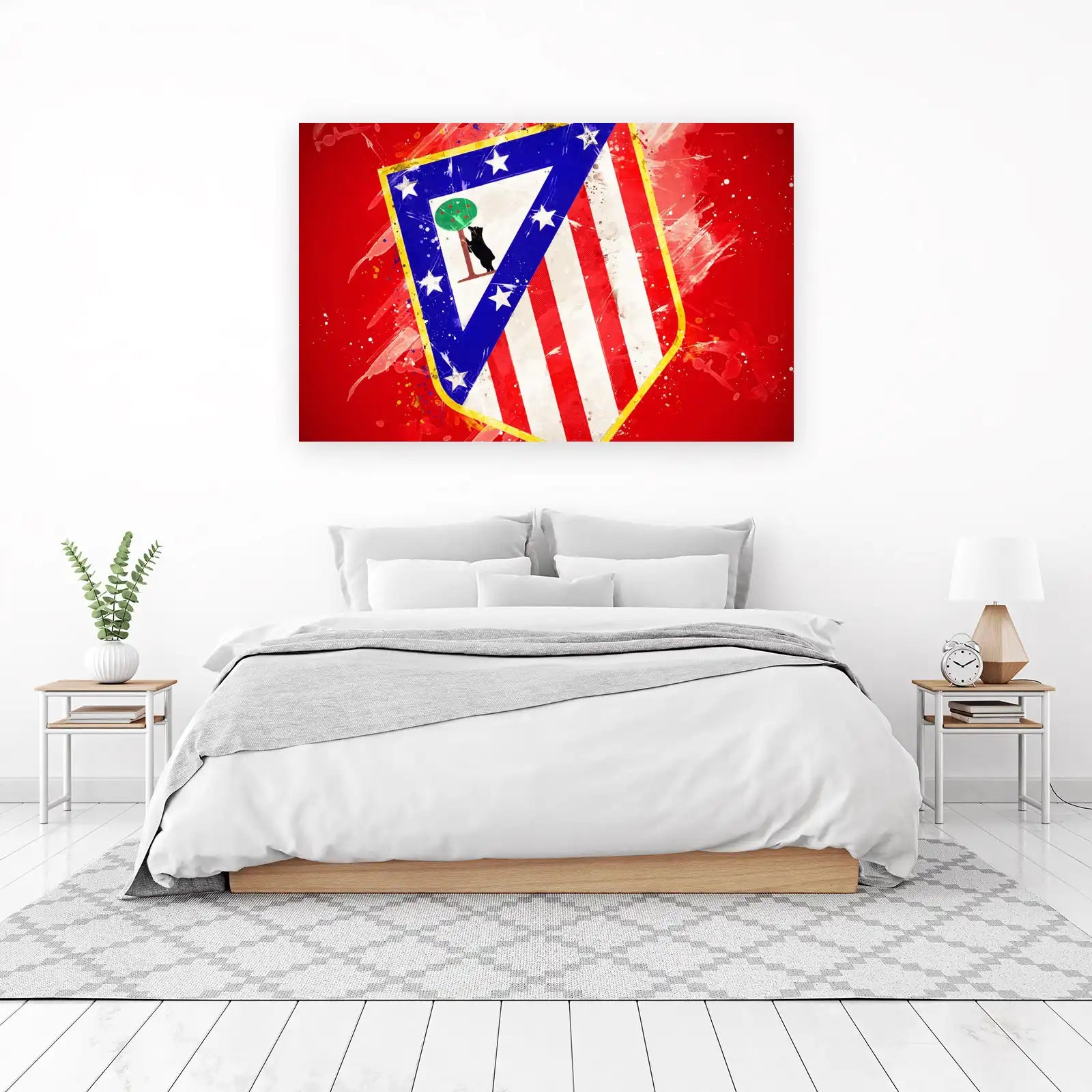 Atletico Madrid Crest Art Wall Art