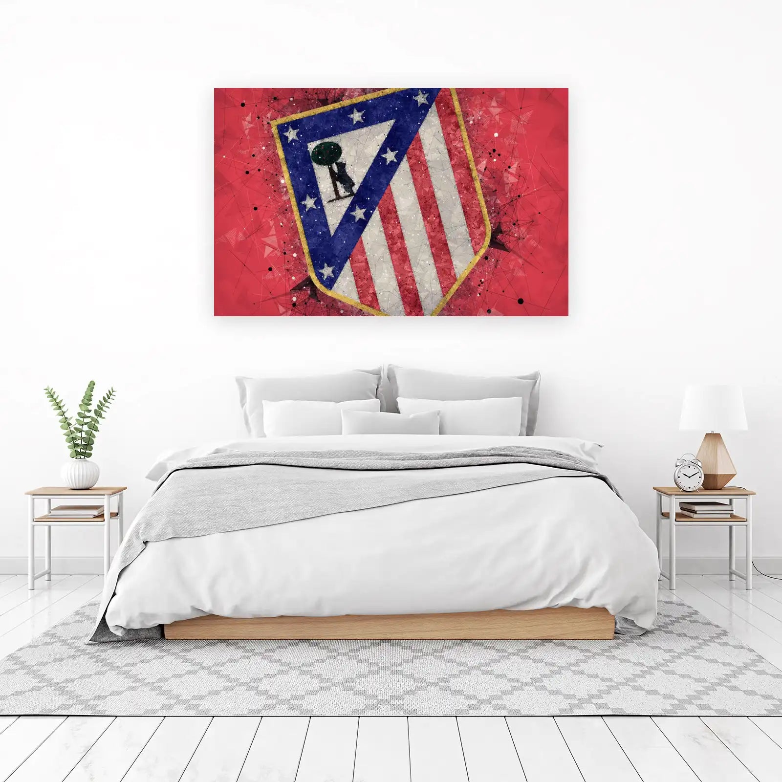 Atletico Madrid Crest Abstract Art Wall Art
