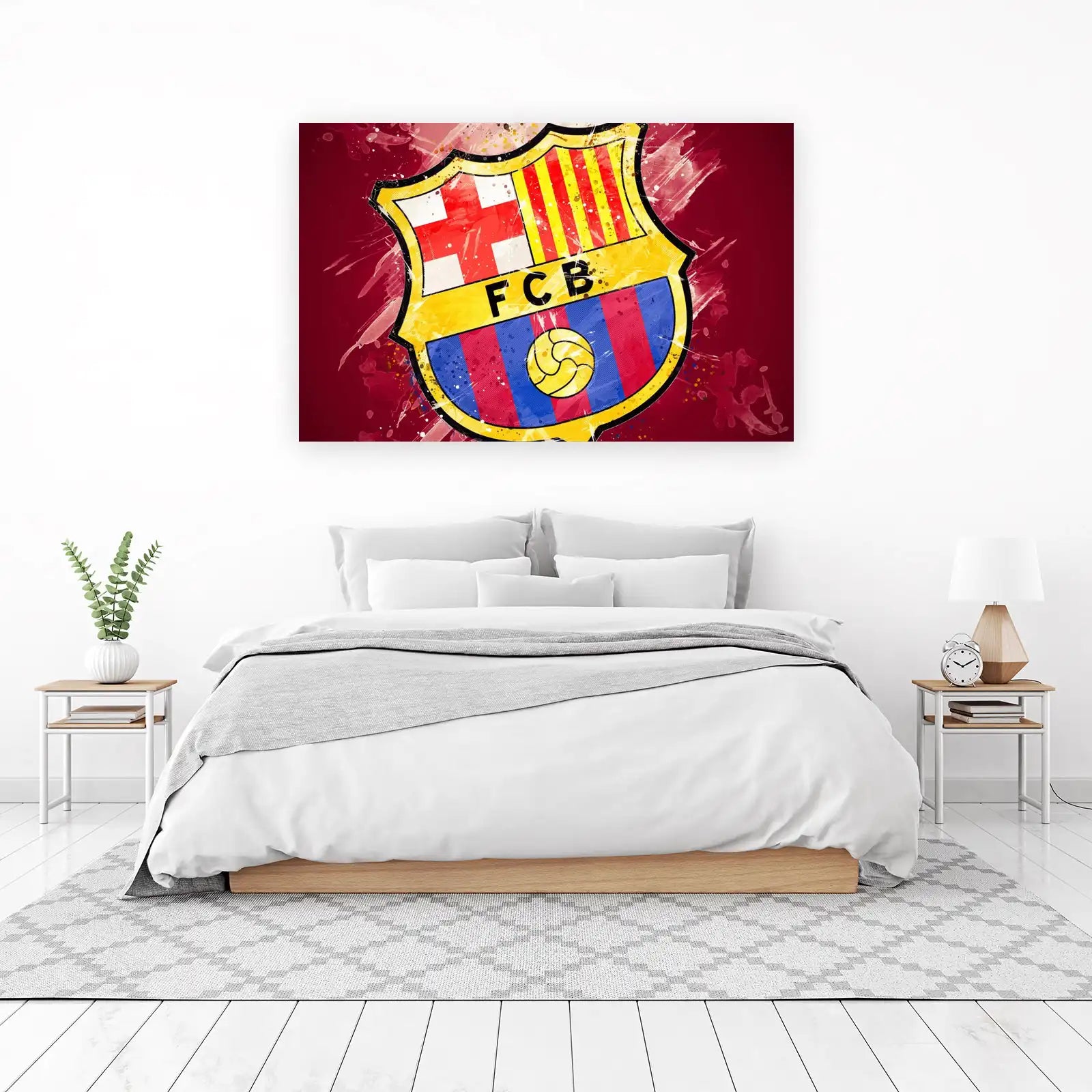 FC Barcelona Grunge Crest Wall Art