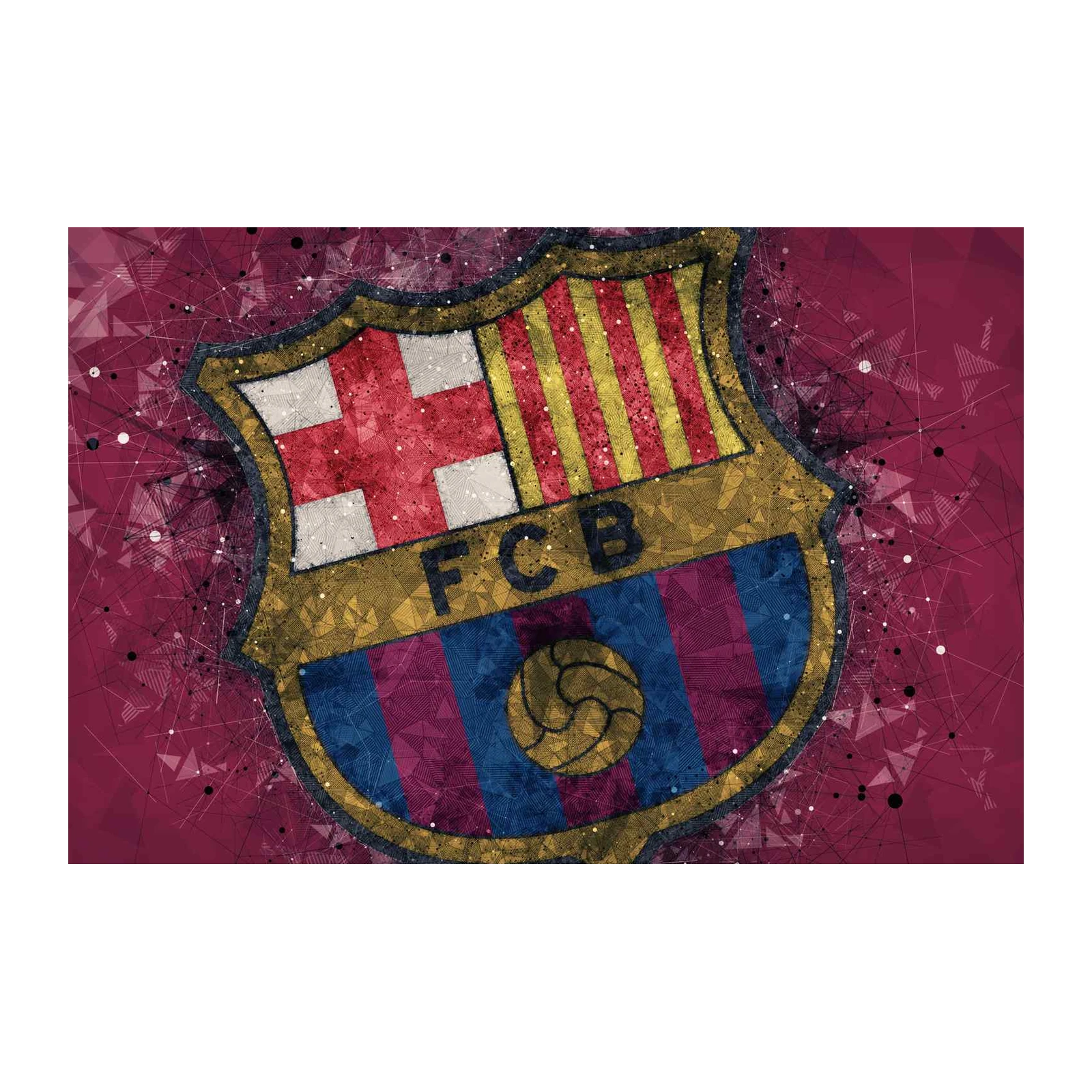 FC Barcelona Logo Geometric Art Wall Art