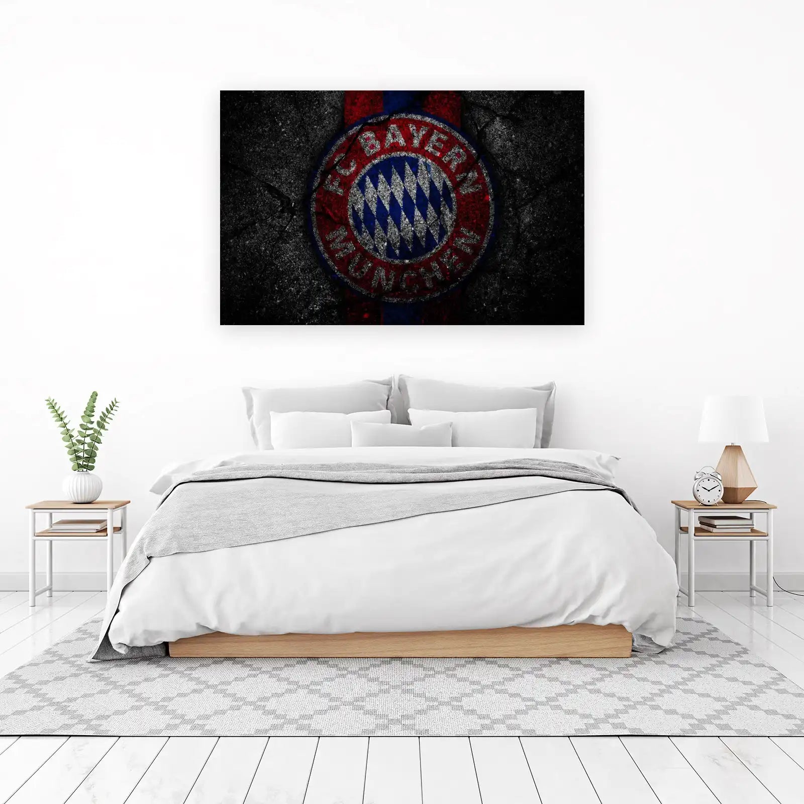 FC Bayern Munich Grunge Logo Wall Art