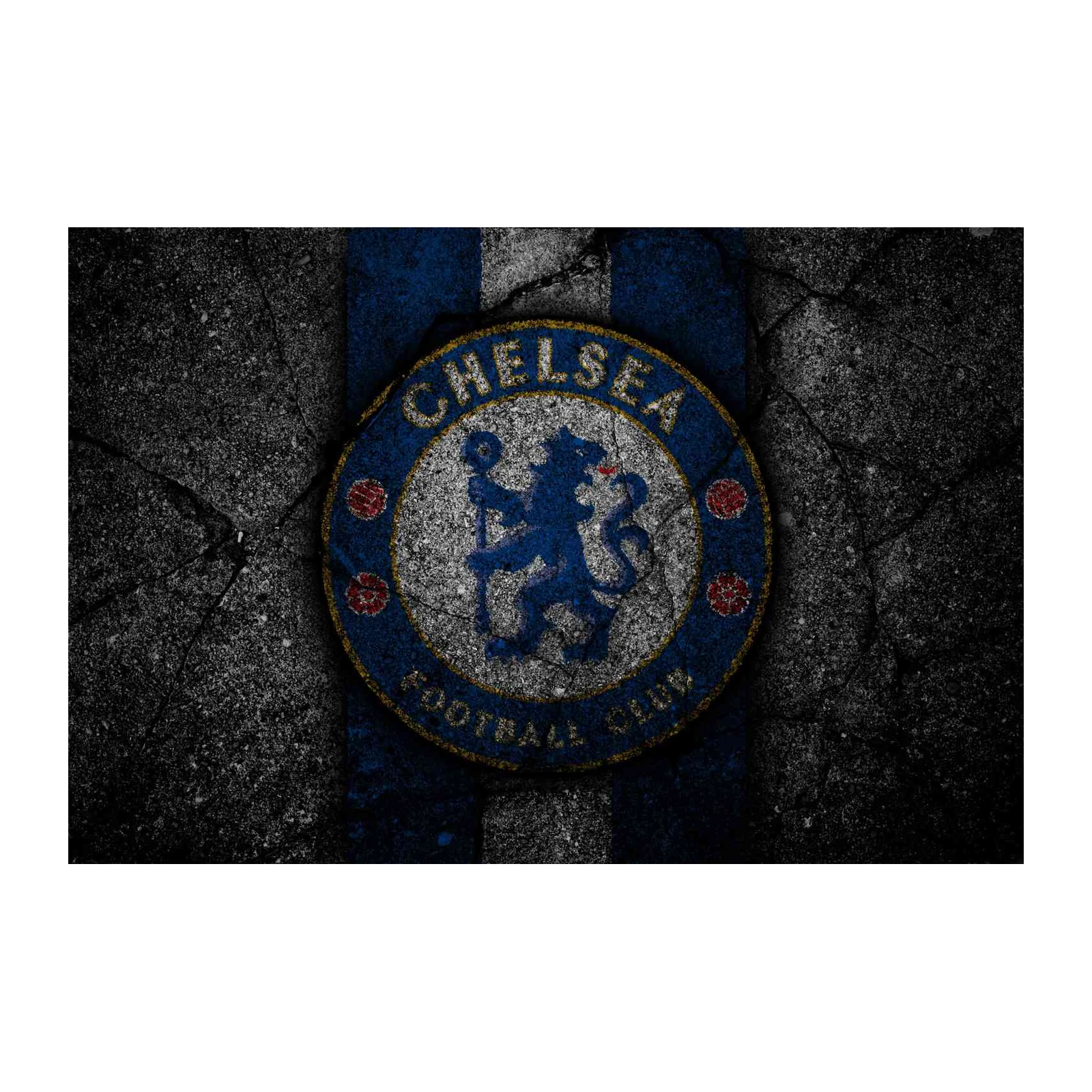 Rugged Chelsea FC Lion Crest Wall Art