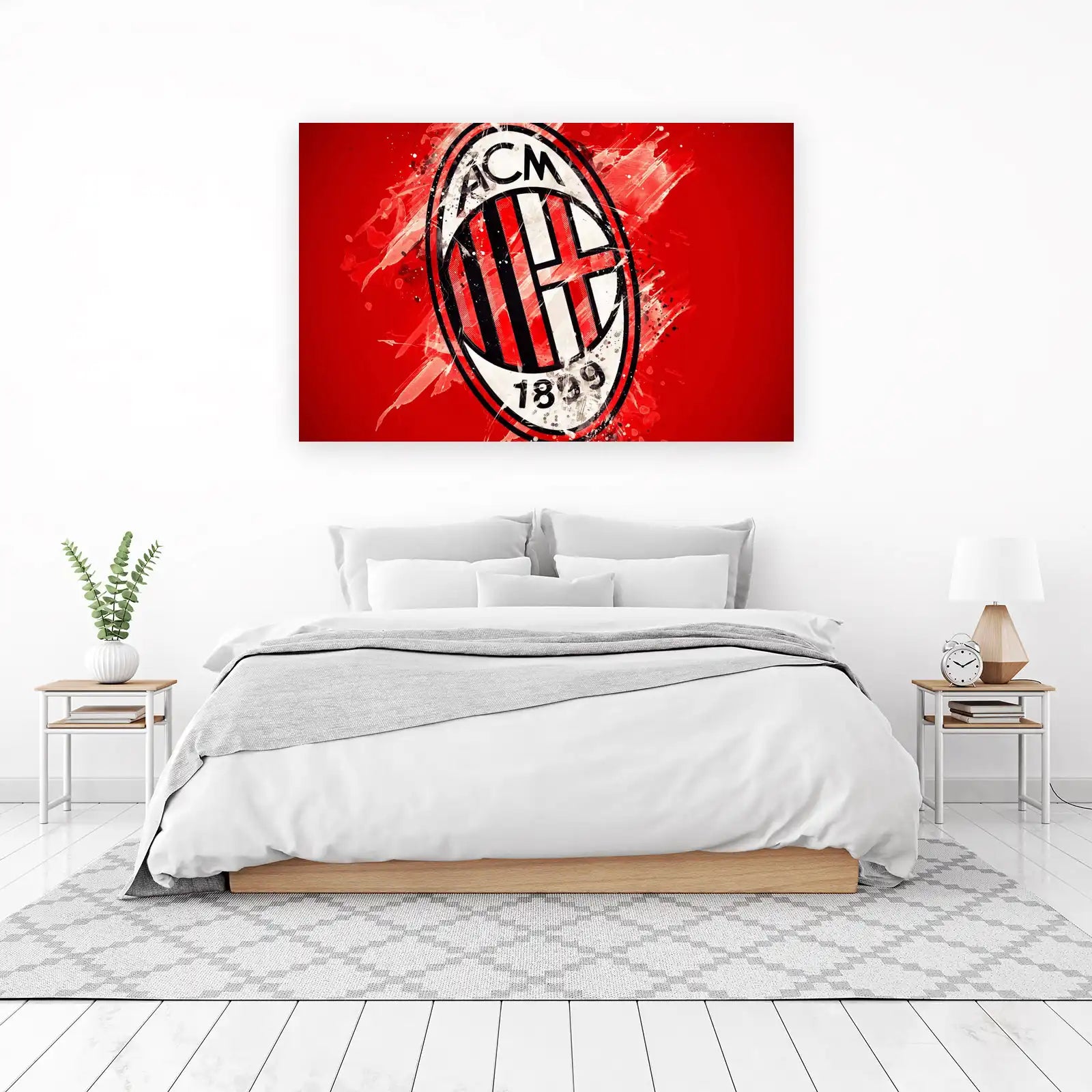 AC Milan Retro Grunge Art Wall Art