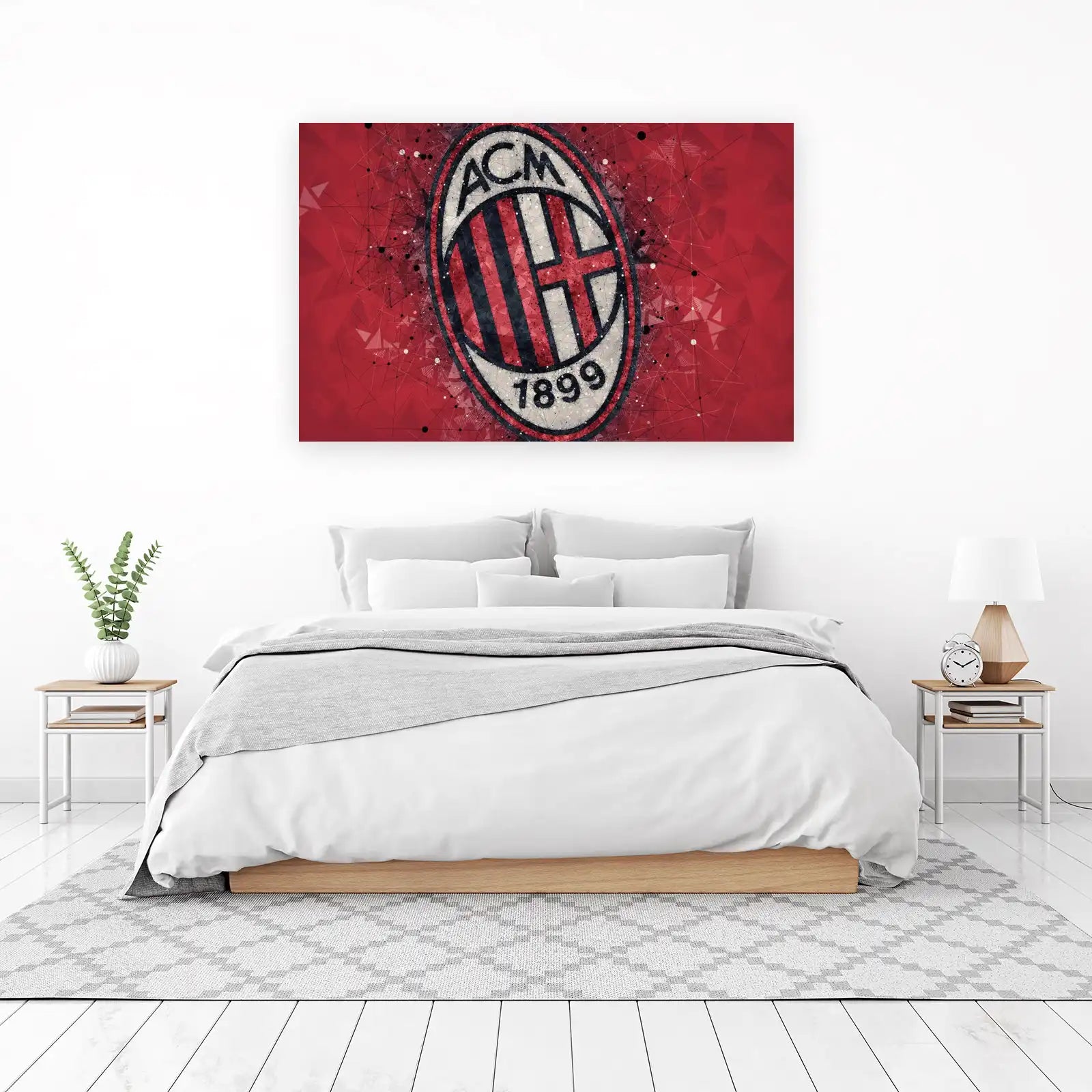 Dynamic AC Milan Logo Abstract Wall Art