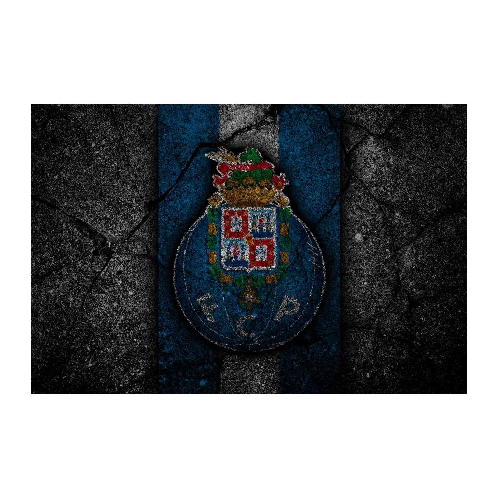 FC Porto Cracked Grunge Emblem Wall Art