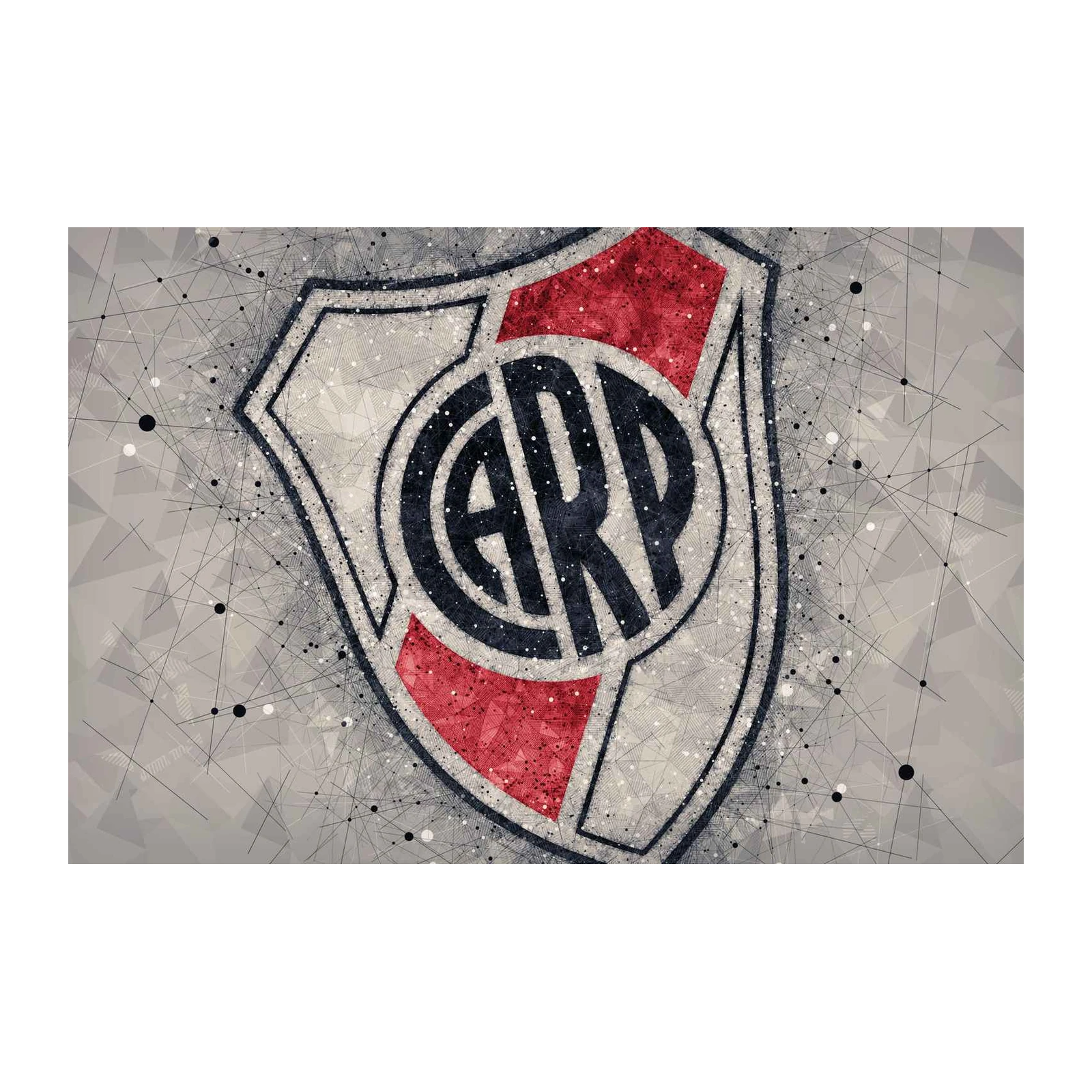 River Plate Abstract Logo Wall Art