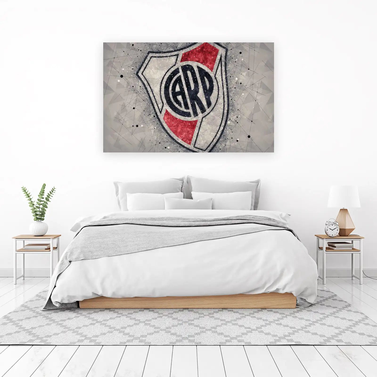 River Plate Abstract Logo Wall Art