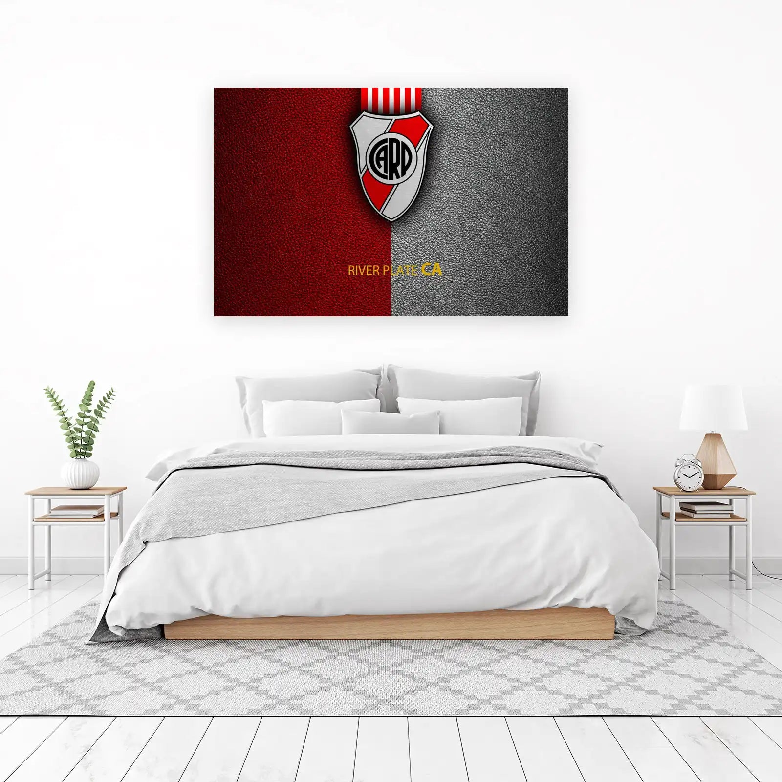 River Plate FC Emblem Textured Wall Art