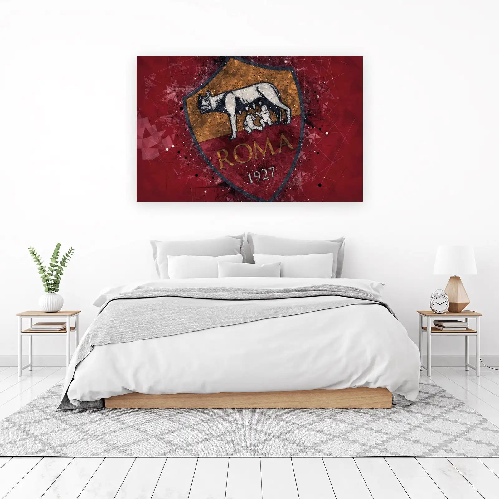 AS Roma Crest Abstract Art Wall Art