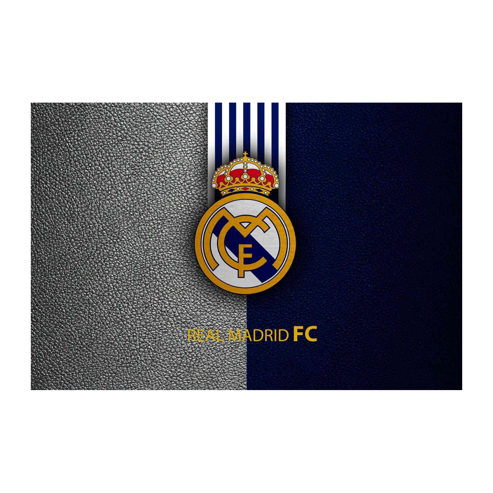 Real Madrid FC Crest Leather Texture Wall Art