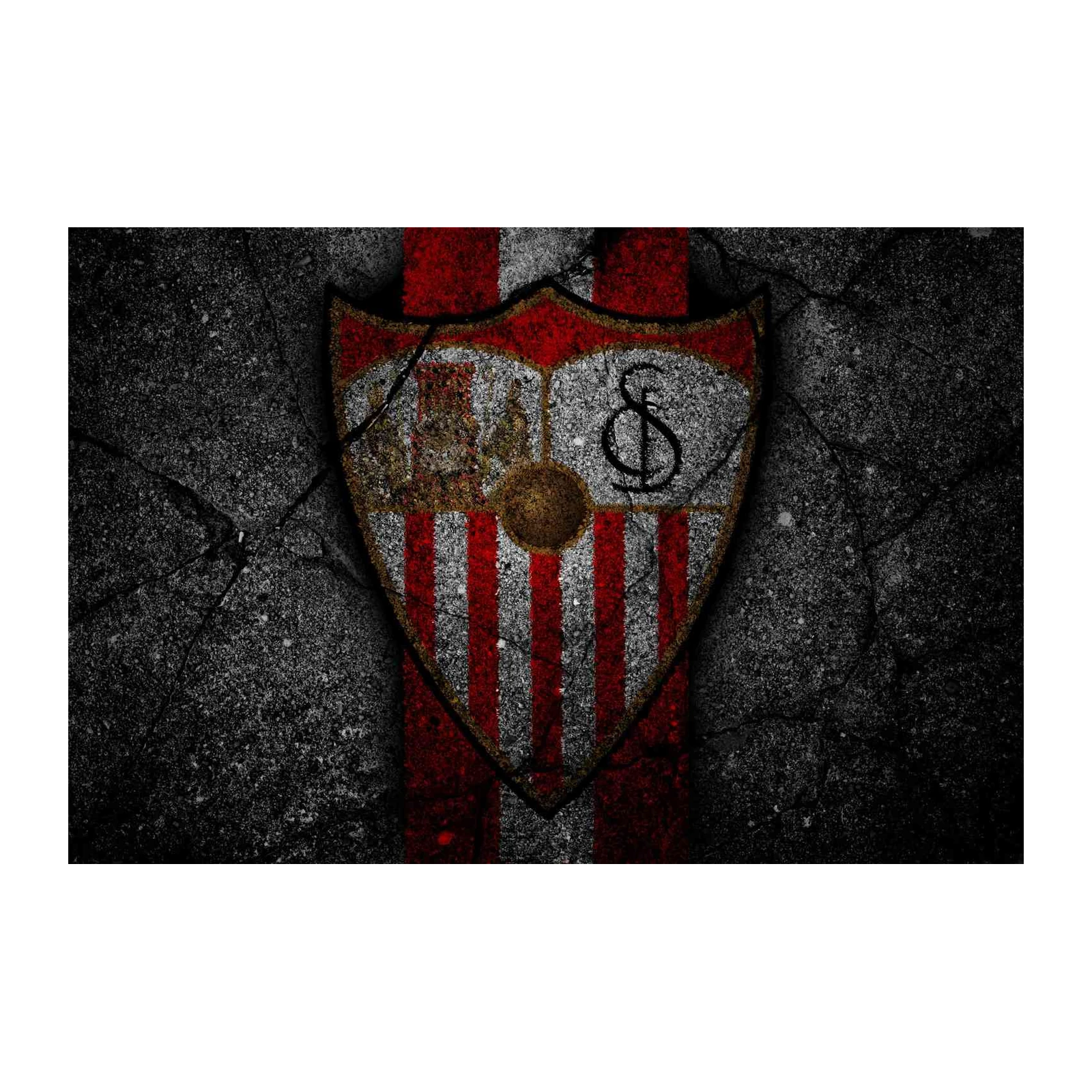Sevilla FC Crest Grunge Wall Art Wall Art
