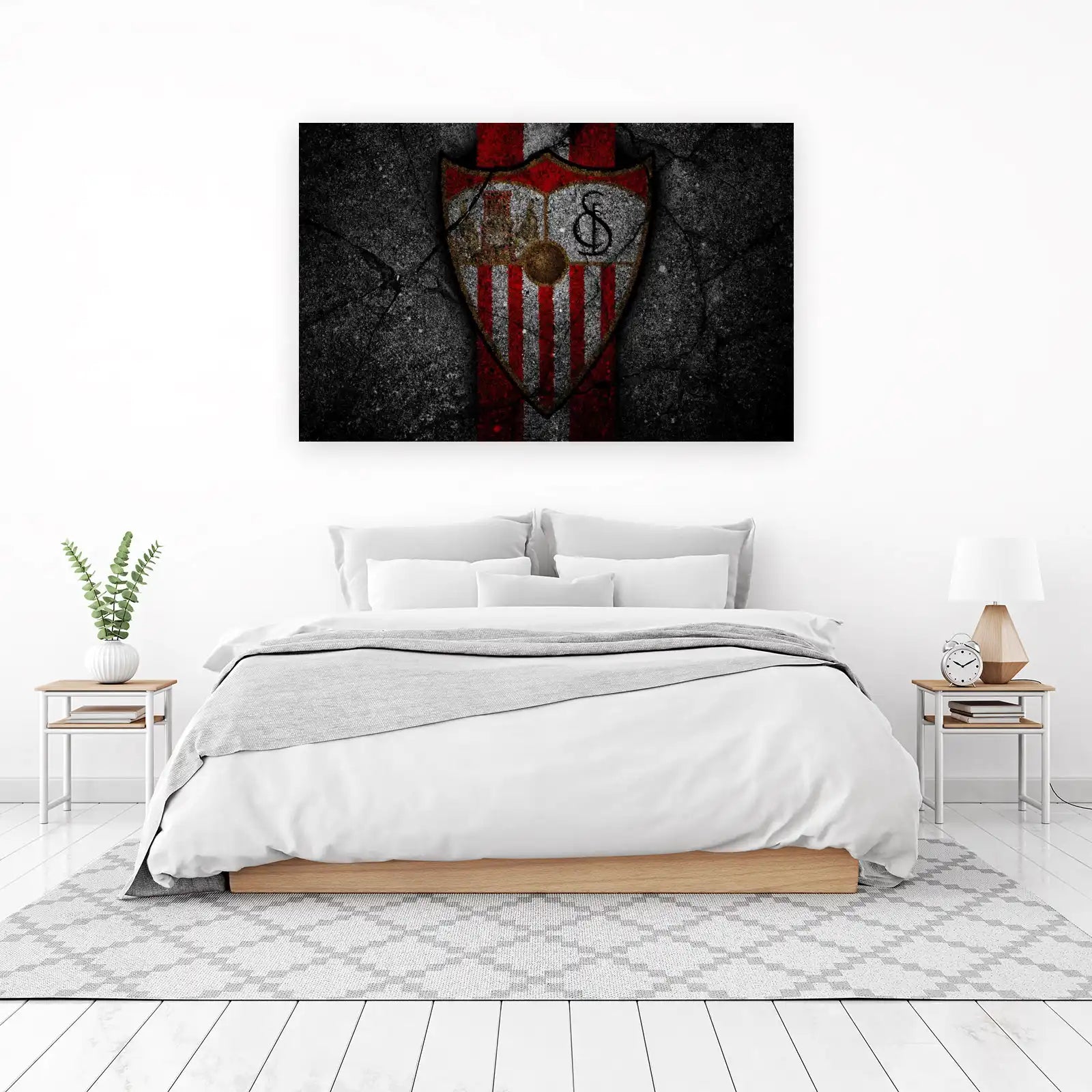 Sevilla FC Crest Grunge Wall Art Wall Art