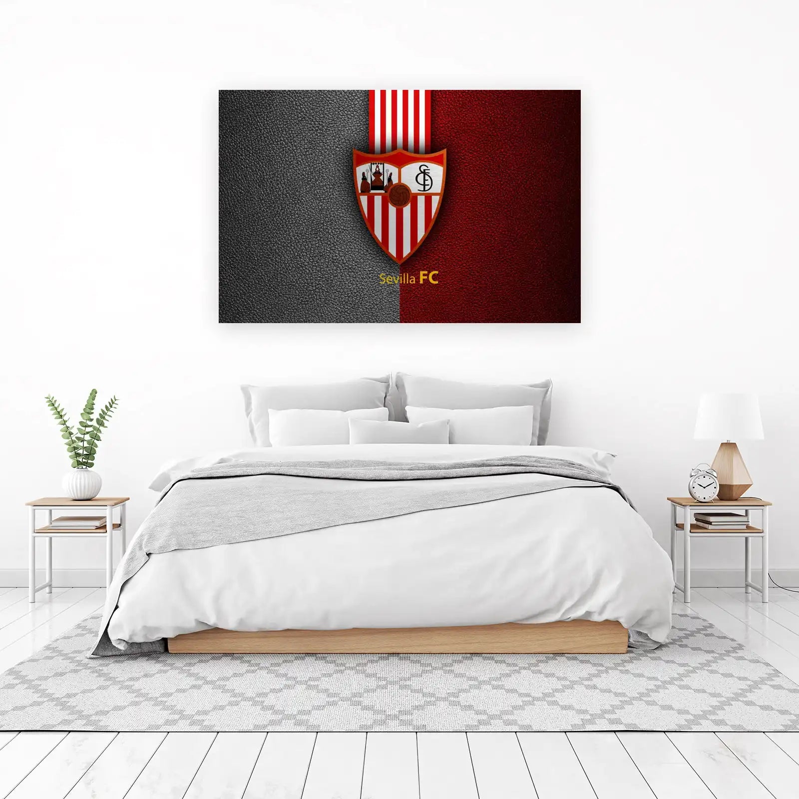 Sevilla FC Emblem Textured Wall Art