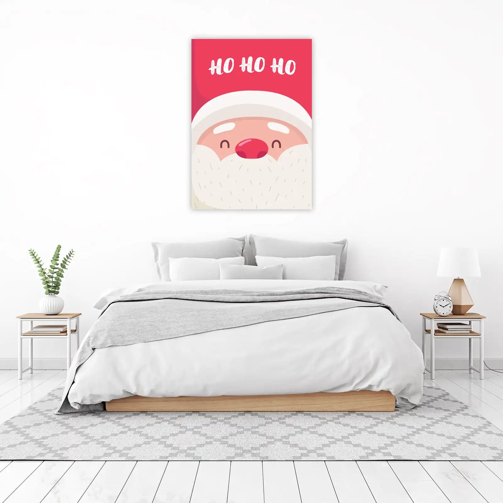 Ho Ho Ho Santa Face Christmas Wall Art
