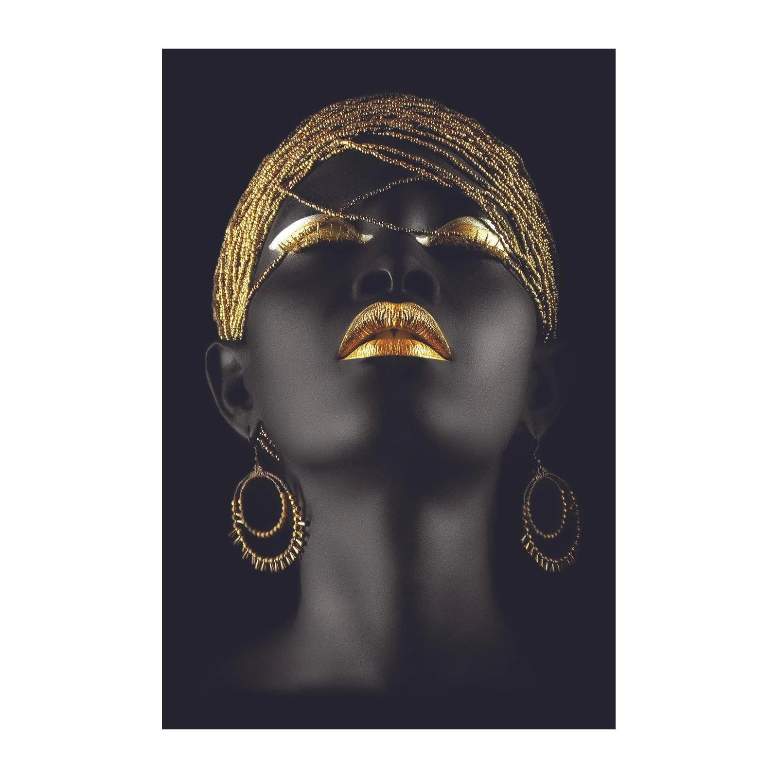 Elegant Gold & Black Portrait Wall Art