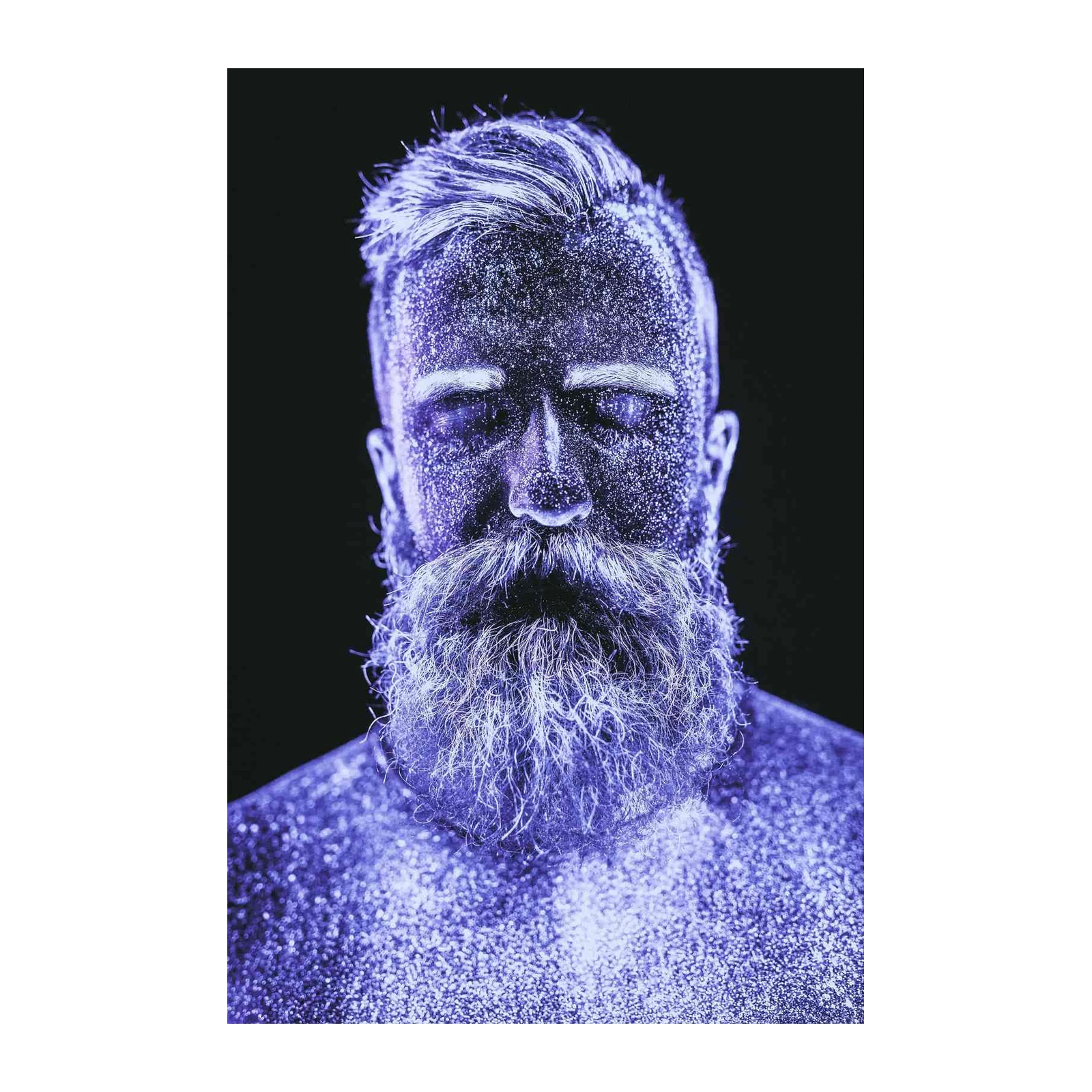 UV Glitter Beard Portrait Wall Art