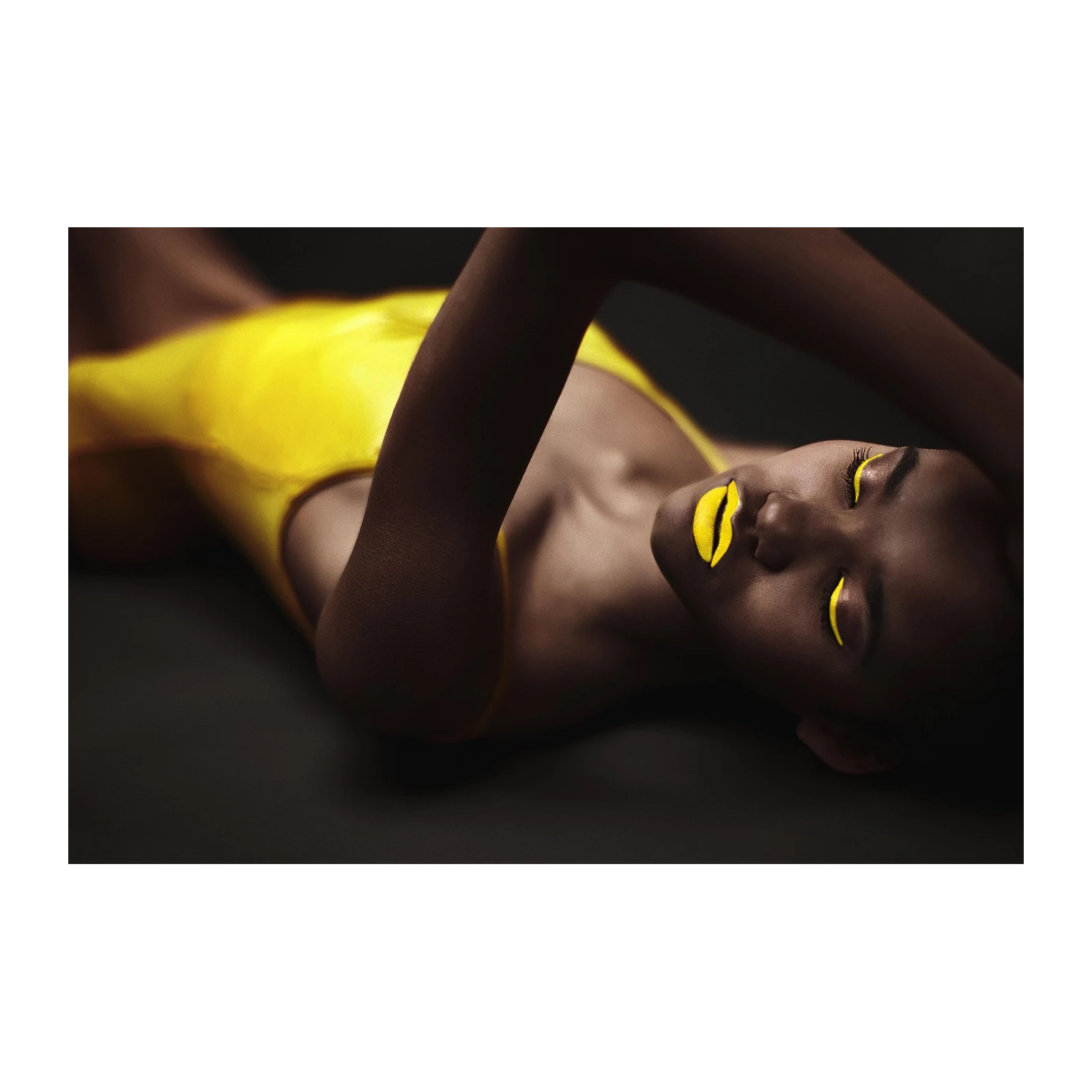 Bold Yellow Aura Portrait Wall Art