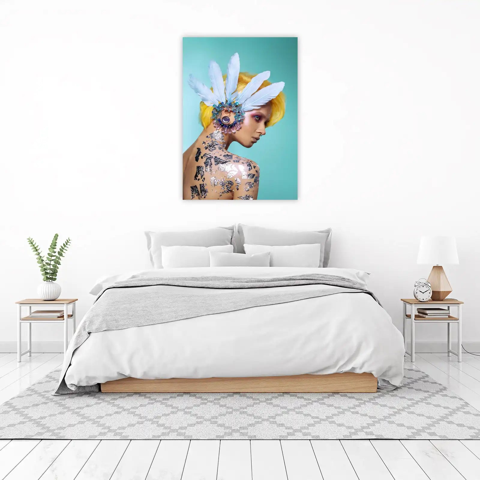 Bohemian Feather Dreamcatcher Statement Earring Wall Art