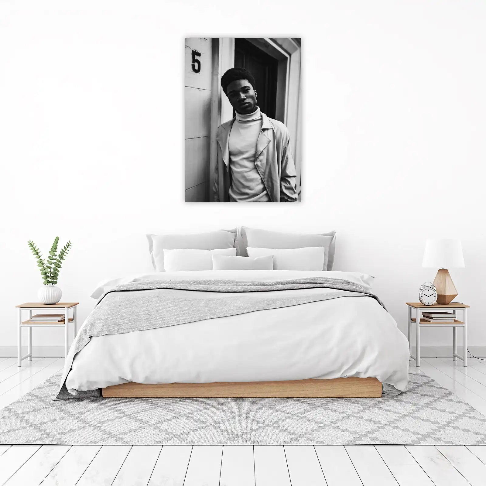 Urban Chic Portrait Black & White Wall Art