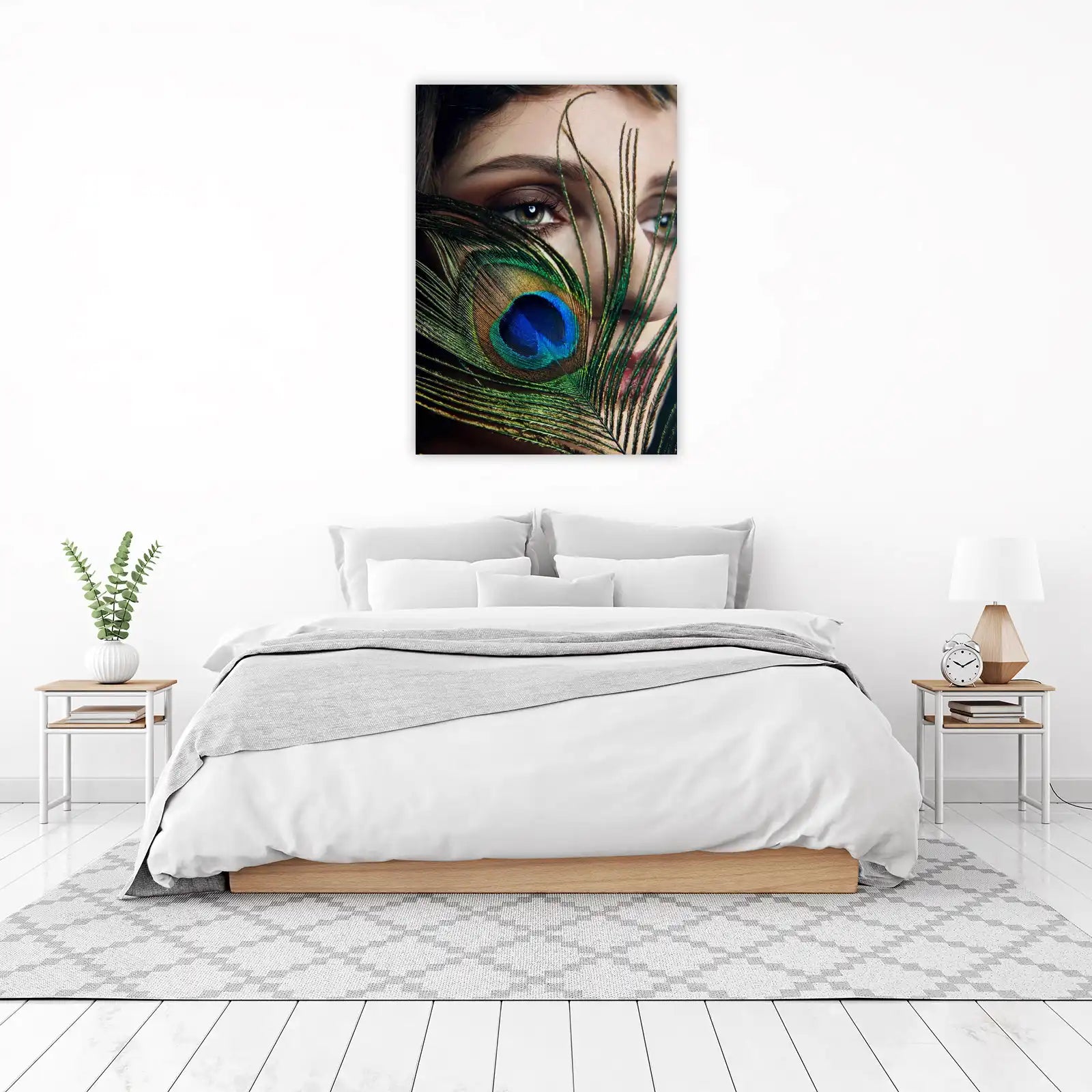 Mystic Peacock Eye Portrait Wall Art