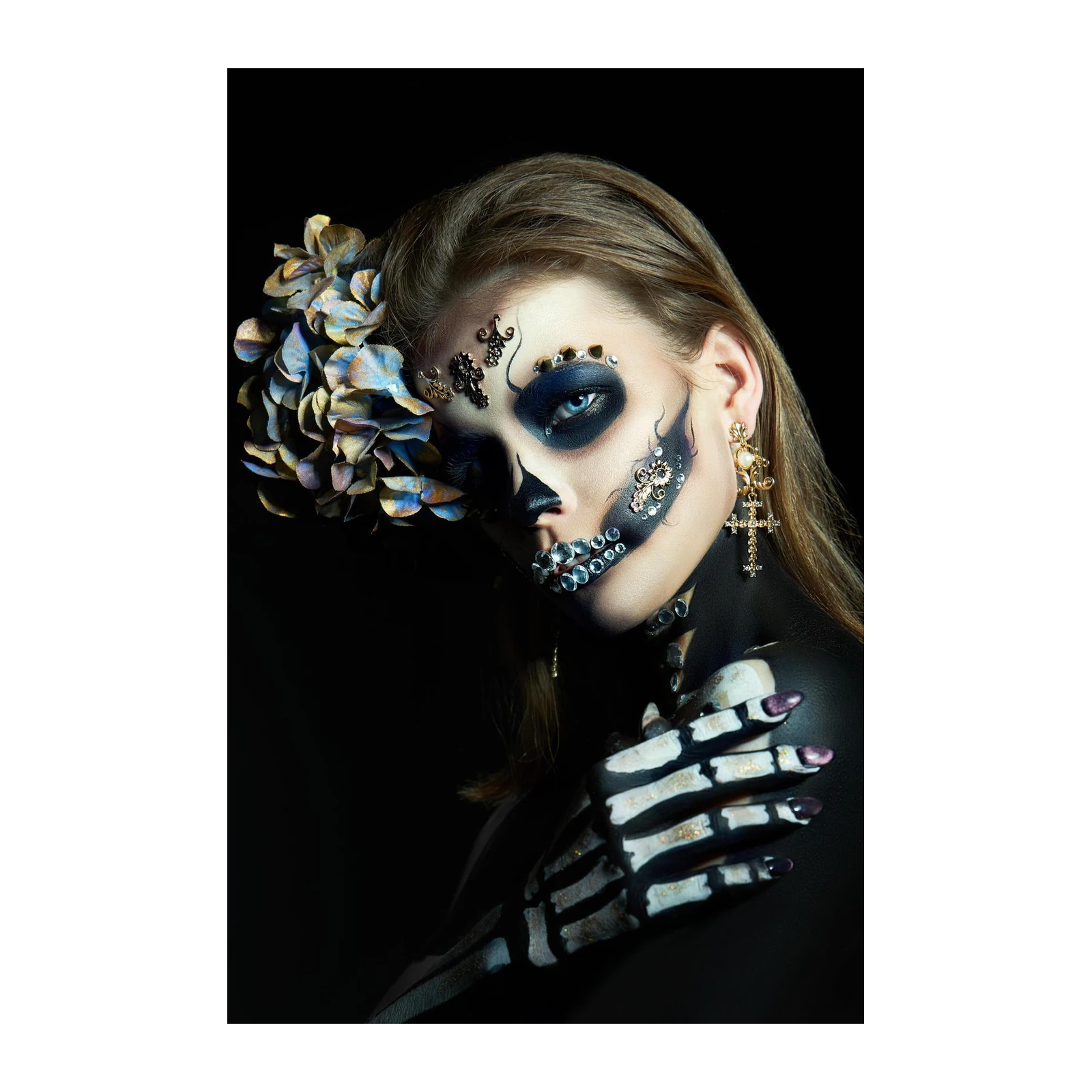Mystic Skull Face Glamour Wall Art