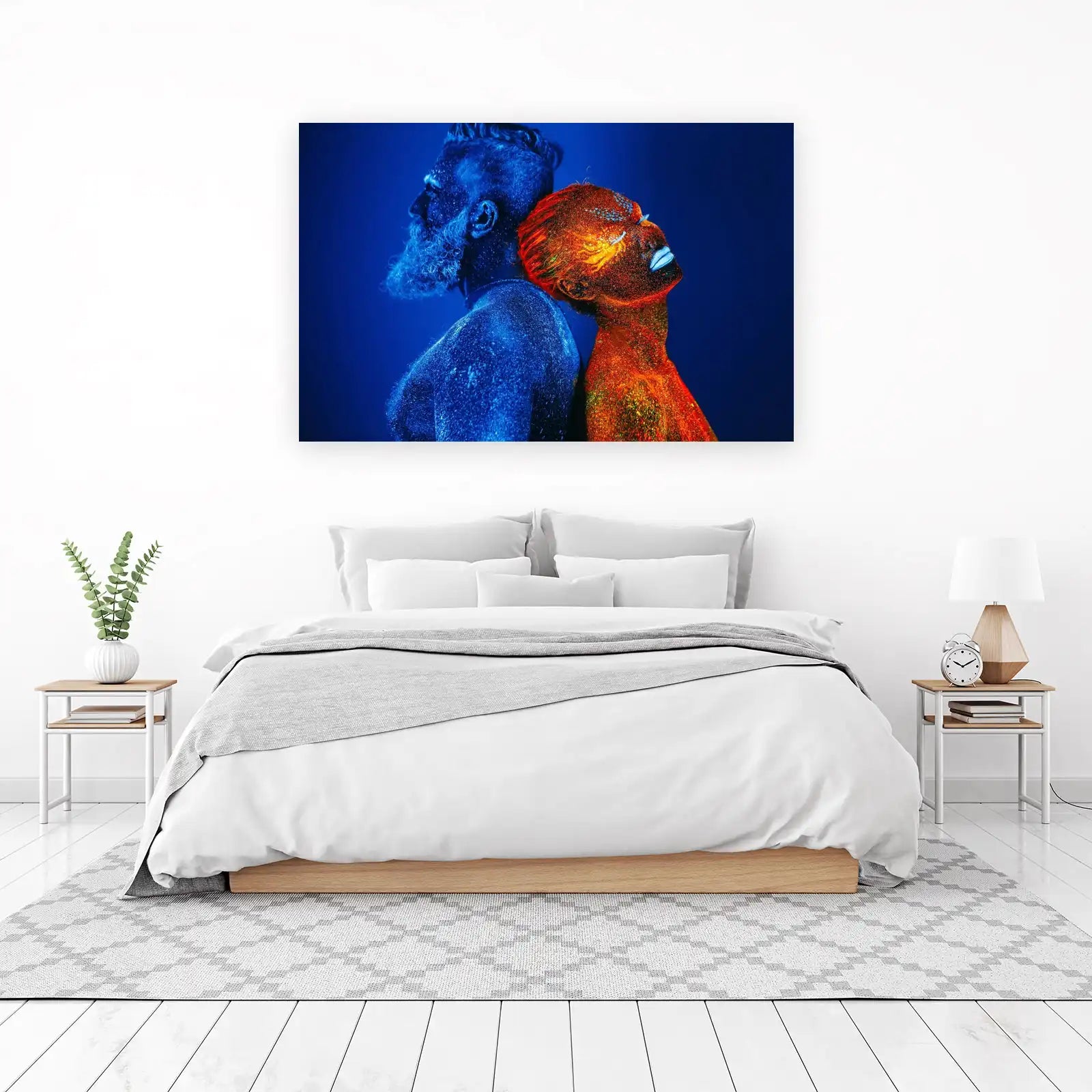 Glow Duo: Abstract UV Body Art Wall Art
