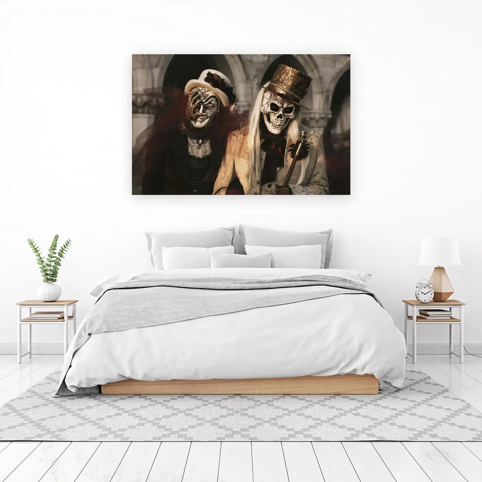 Venetian Masquerade Skeletons Wall Art