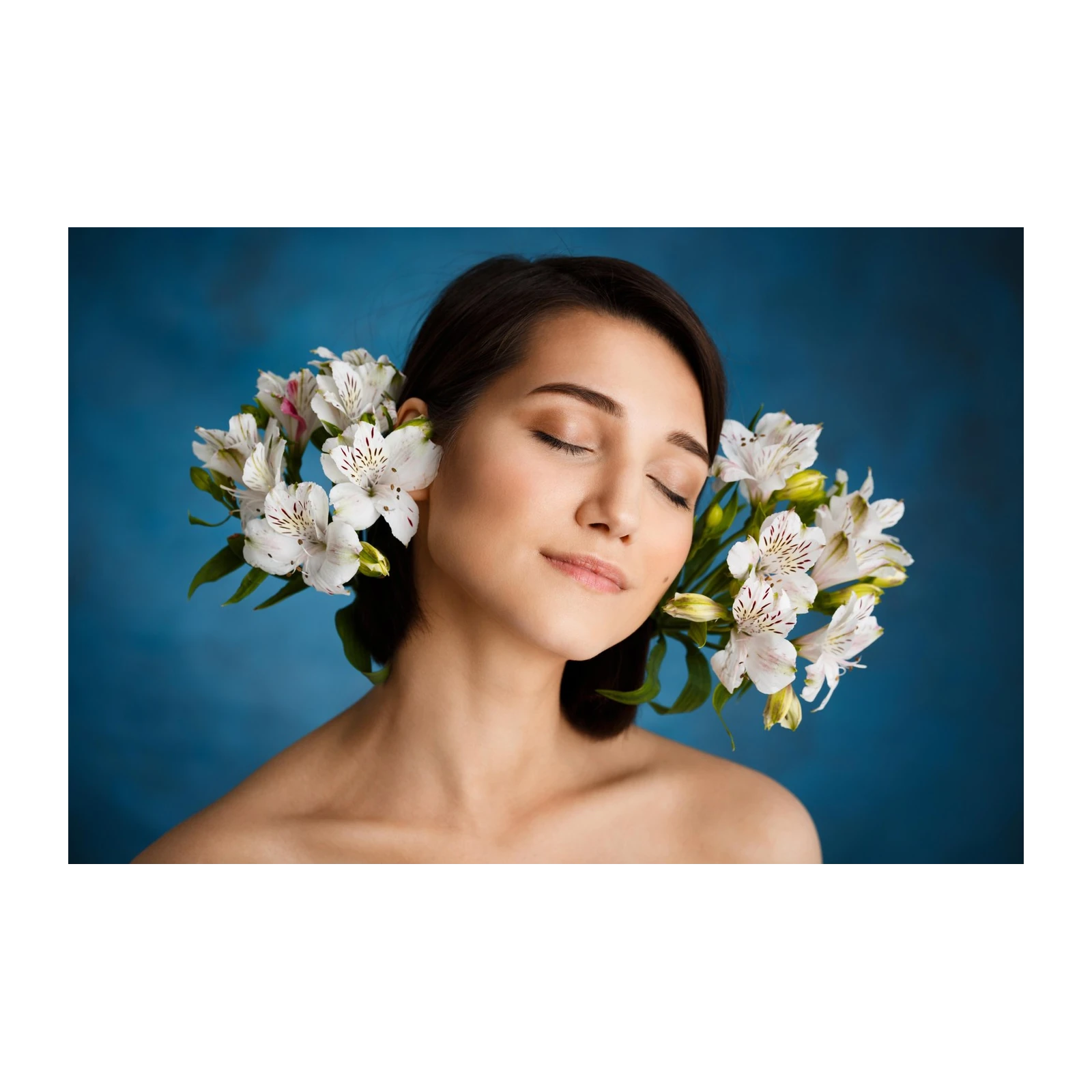 Serene Floral Portrait Wall Art