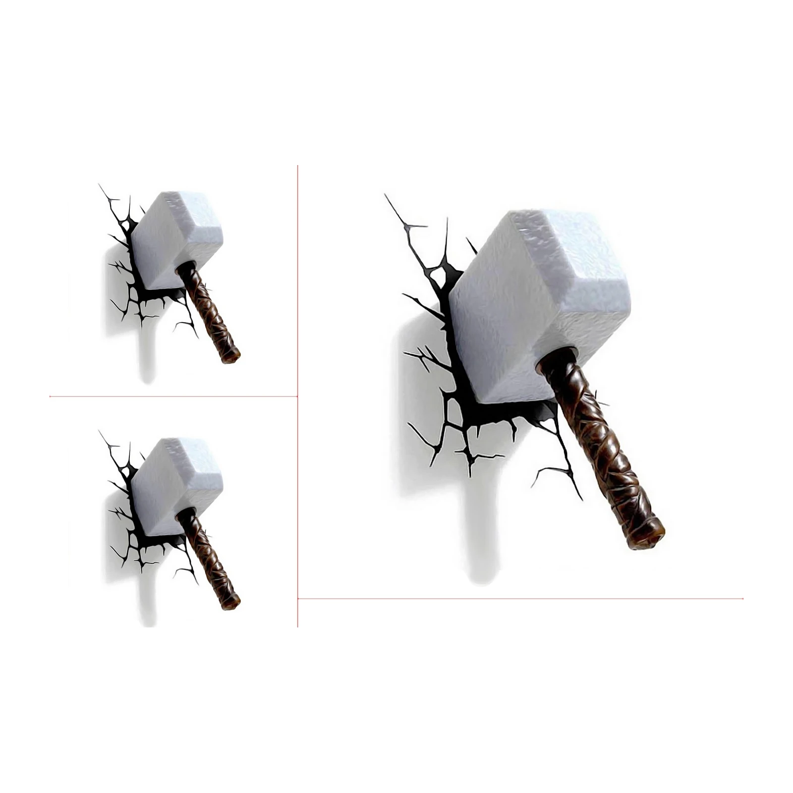 Thor's Hammer Cracked Wall Effect Wall Art