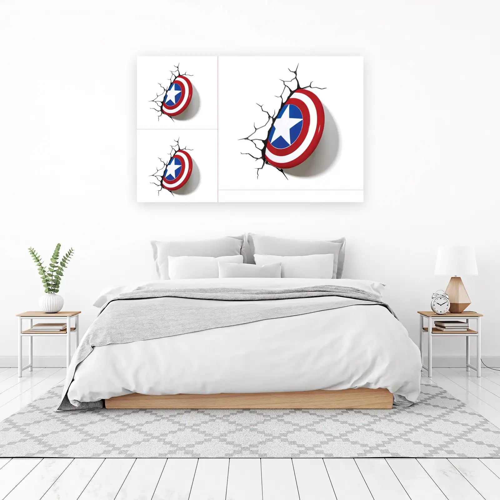 Captain America Shield Crack Wall Art