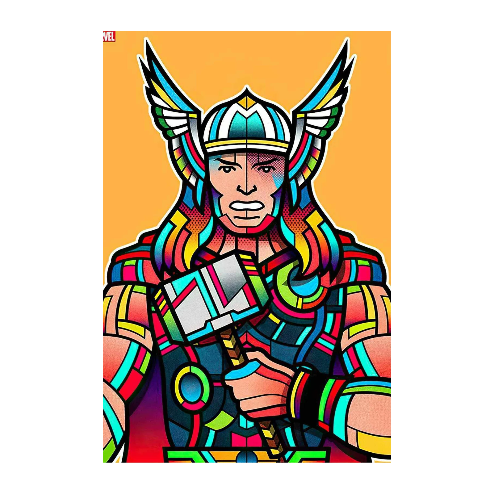 Vibrant Thor Comic Art Wall Art