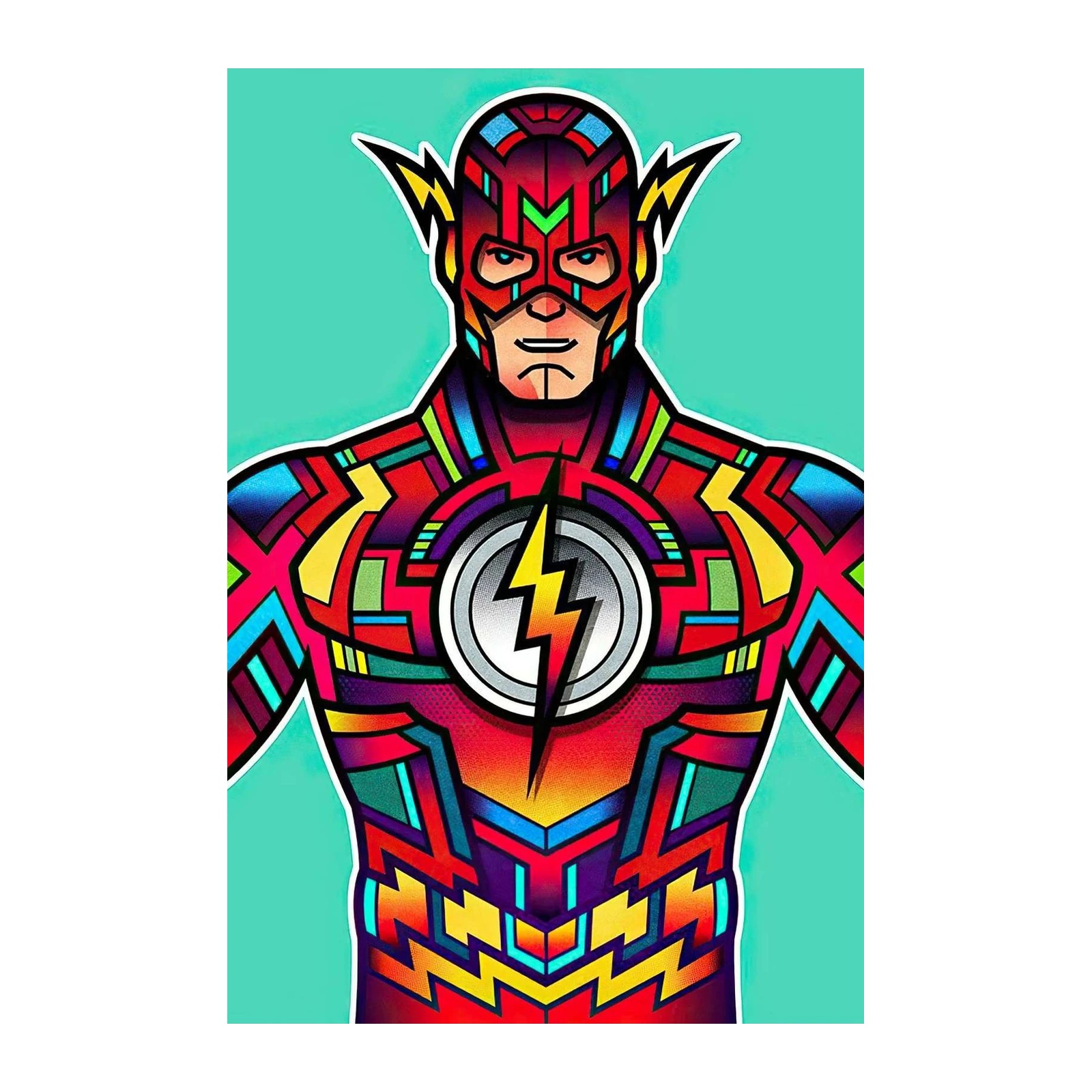 Vibrant Geometric Flash Wall Art