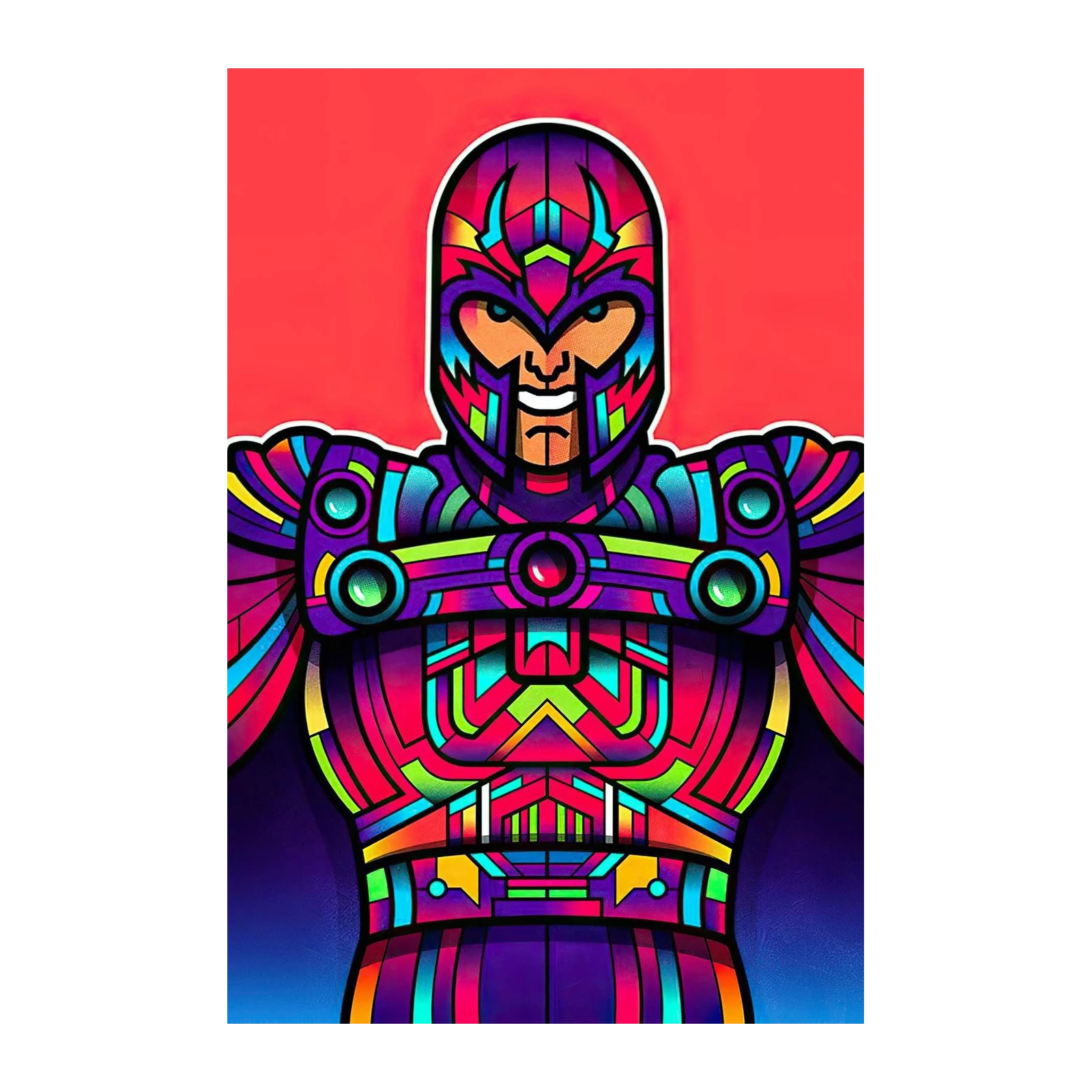 Vibrant Geometric Magneto Wall Art